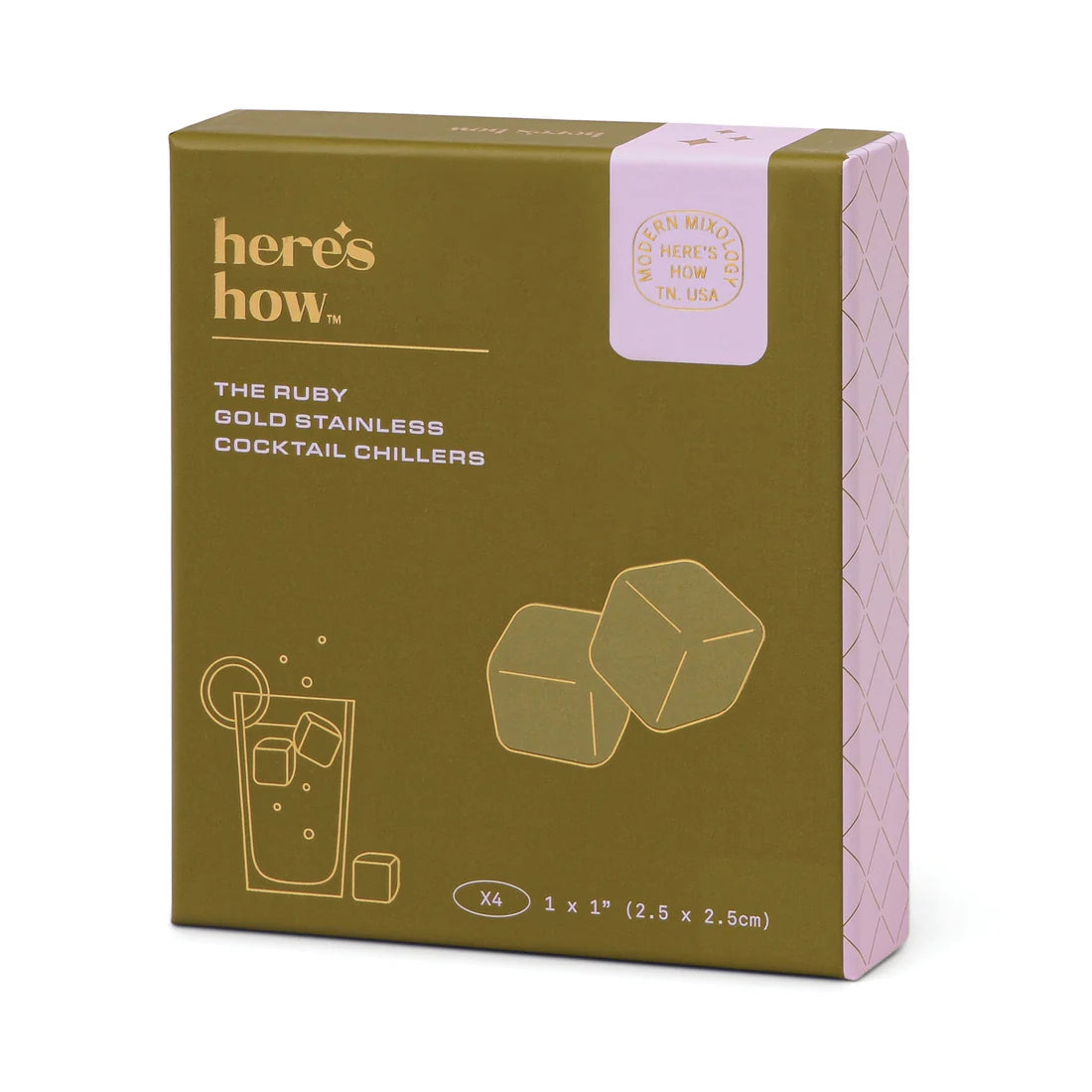 The Ruby Cocktail Chillers - Gold (Set of 4)