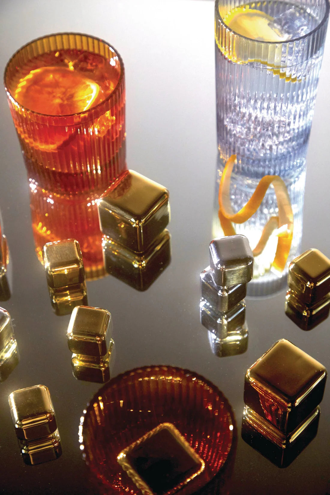 The Ruby Cocktail Chillers - Gold (Set of 4)