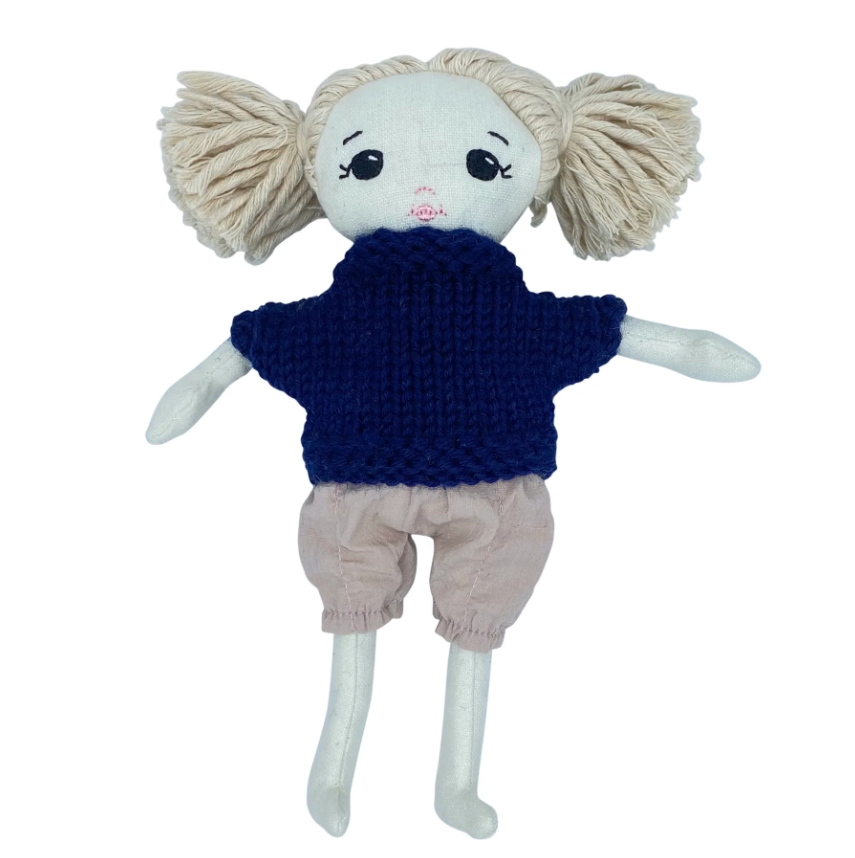 Ruby The Ragdoll Ruby Doll – Eggplant & Poppy ~ Unique + Quirky Gifts