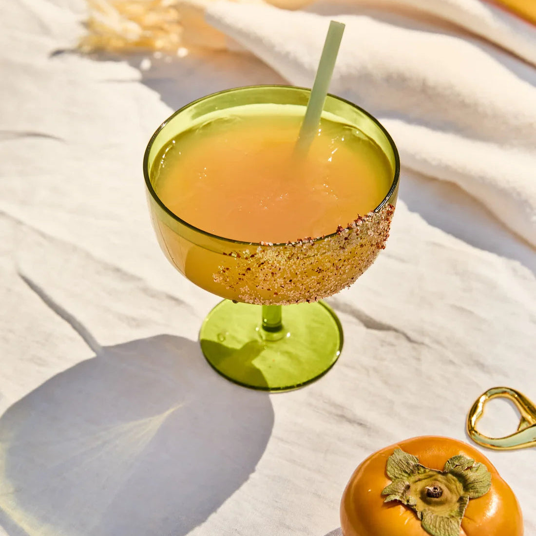 The Rue Margarita Glass - Olive (Set Of 4)