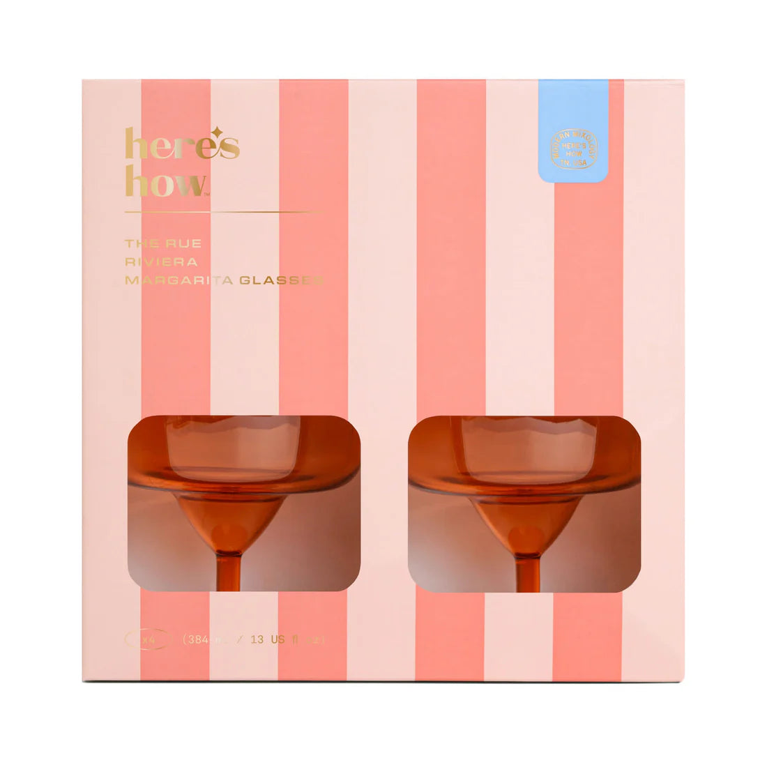 The Rue Margarita Glass - Orange (Set Of 4)