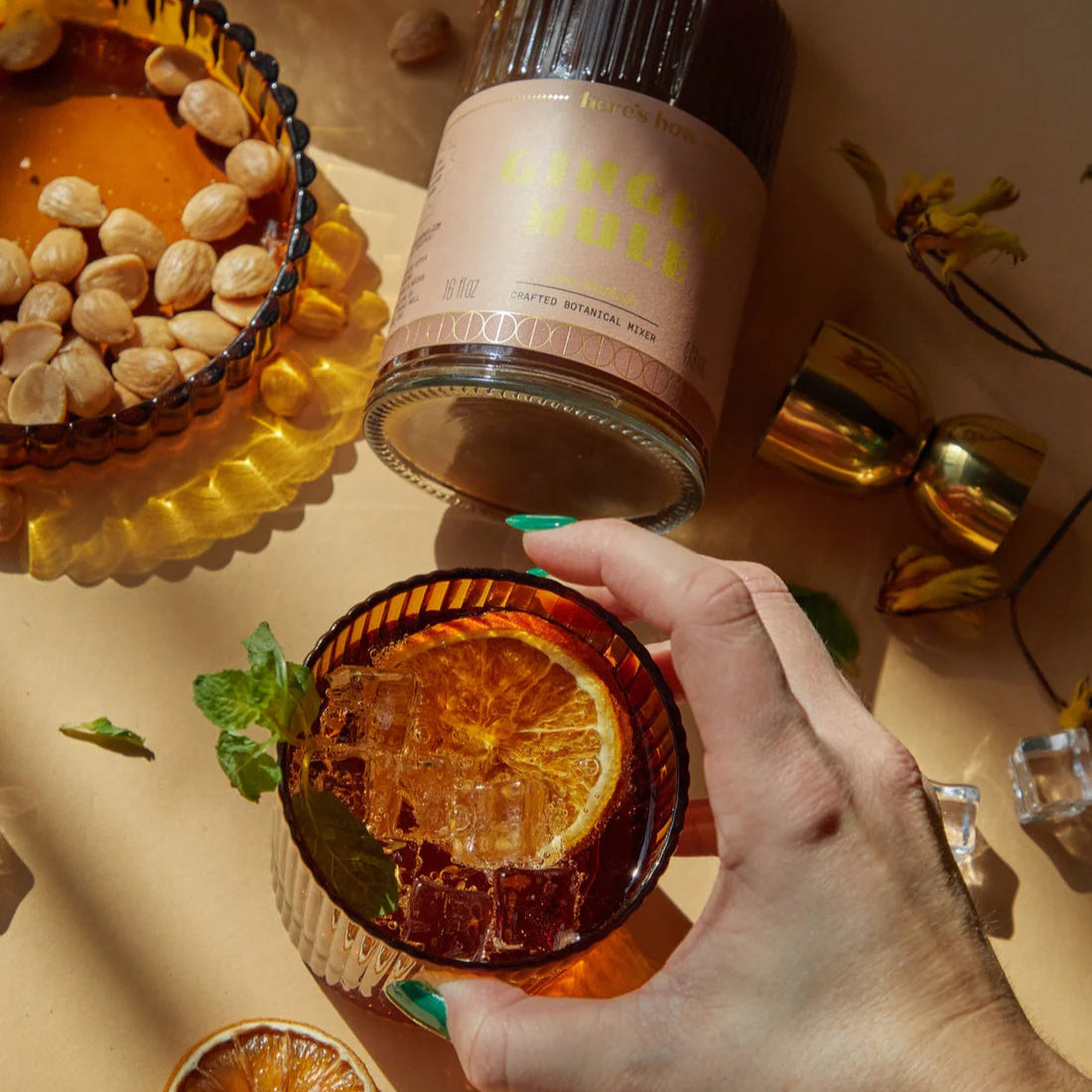 The Scout Lowball Glass - Amber (Set of 2)