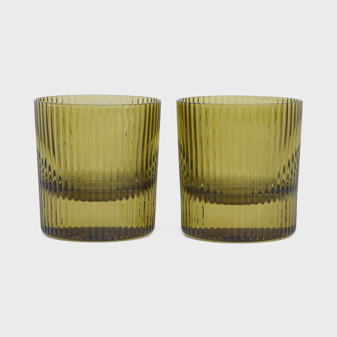 The Scout Lowball Glass - Olive (Set of 2)