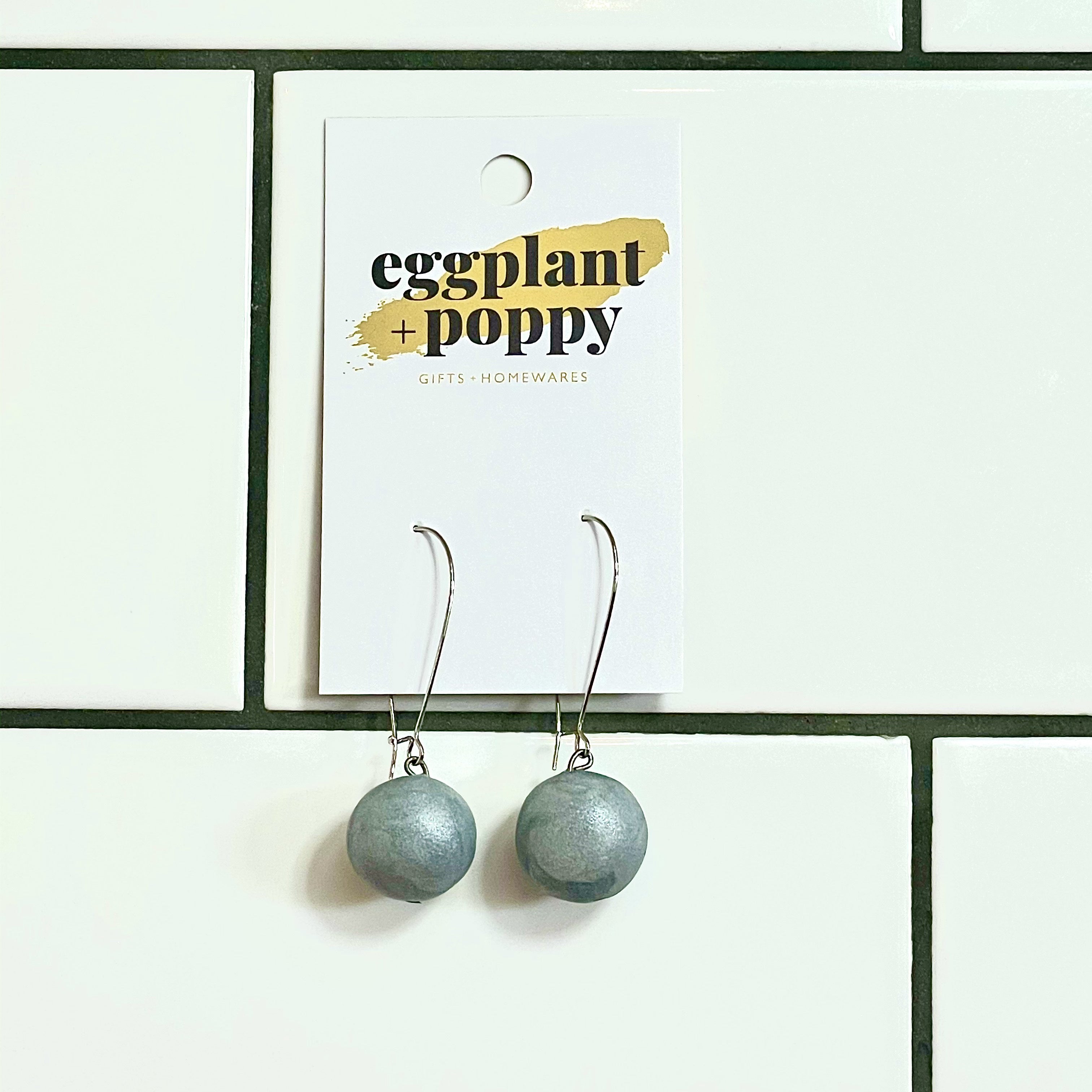 Candy Drop Earrings - Silver