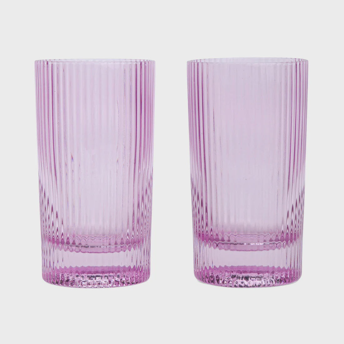The Stella Highball Glass (Set of 2) - Lilac