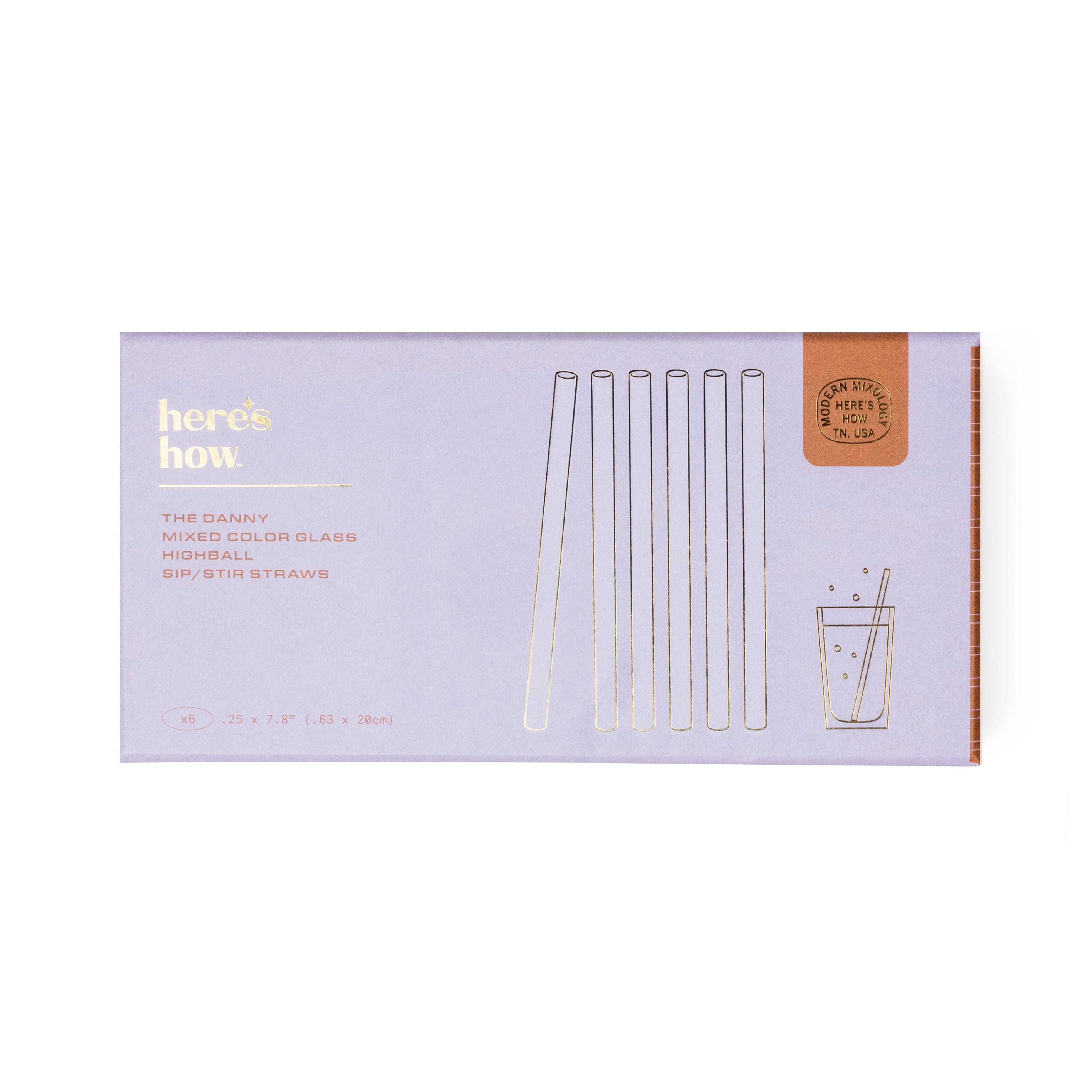 The Danny Glass Highball Straws - Set of 6