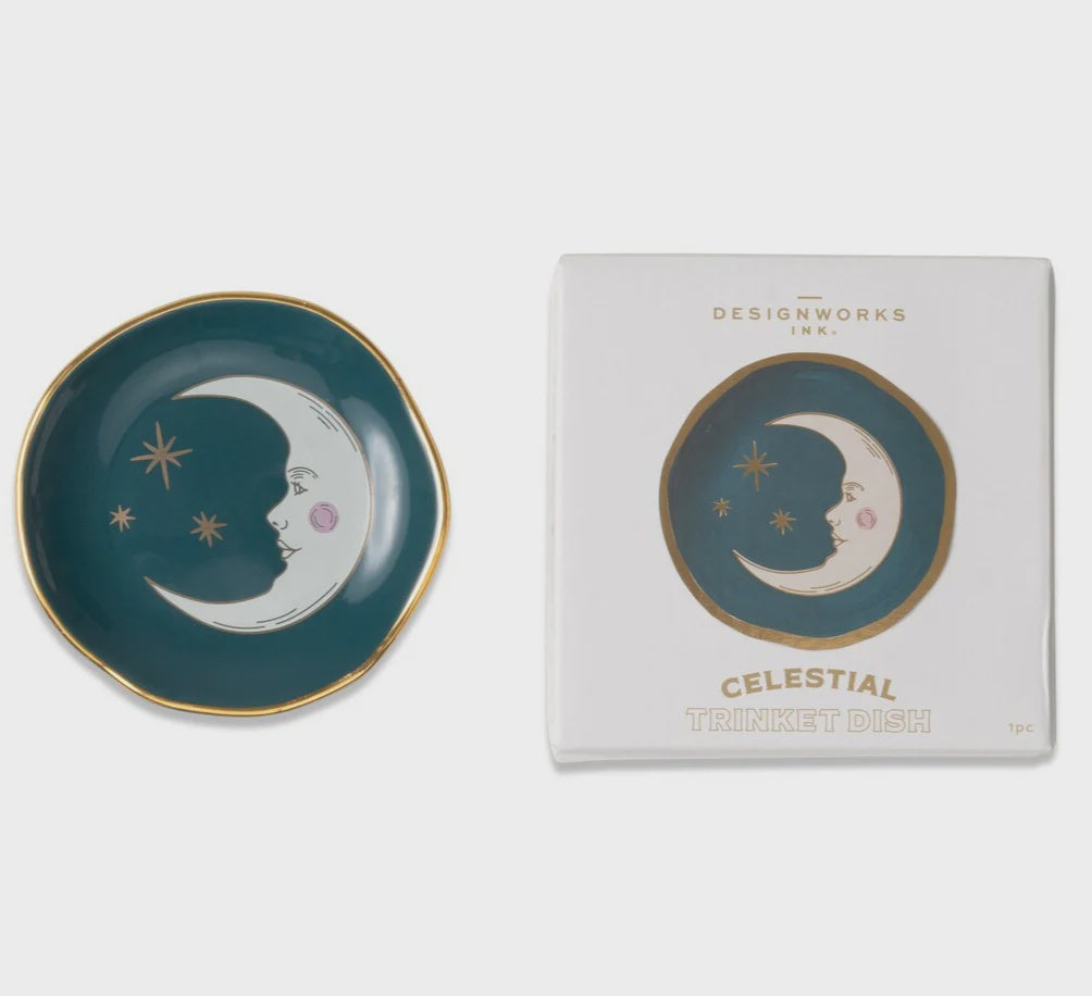 Trinket Dish - Teal Moon