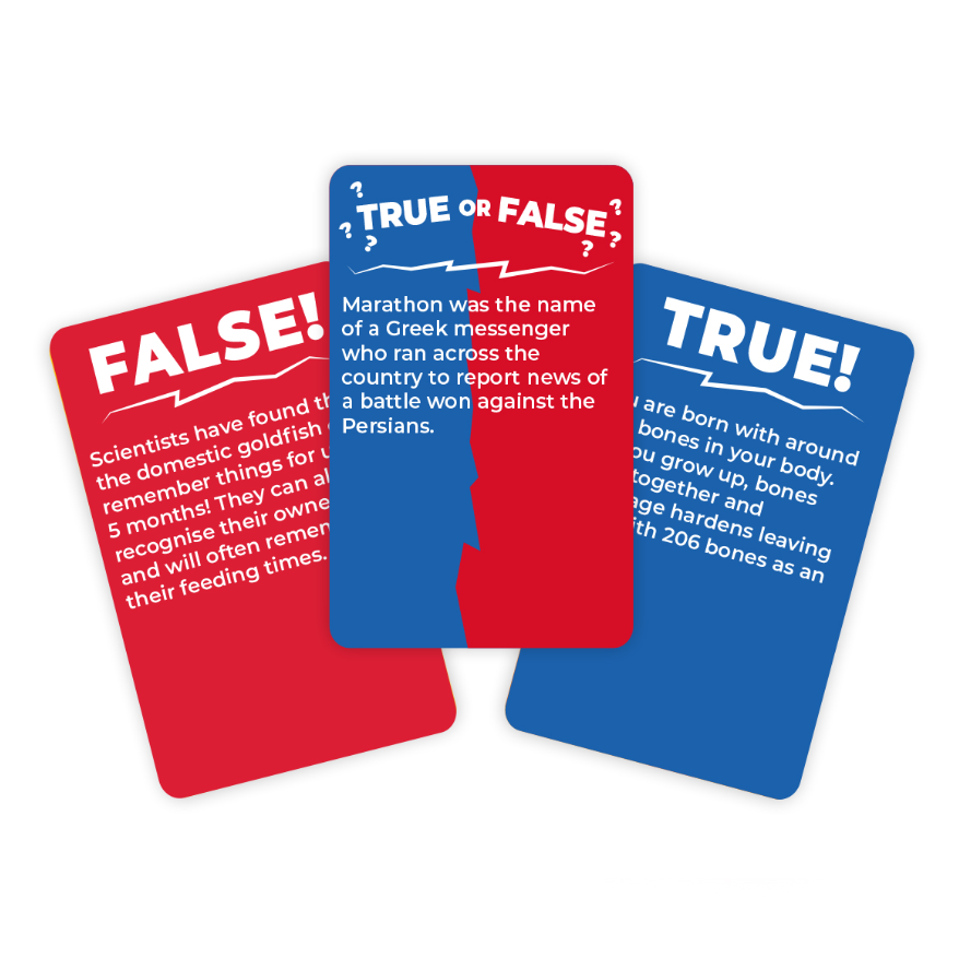 True or False Trivia Cards