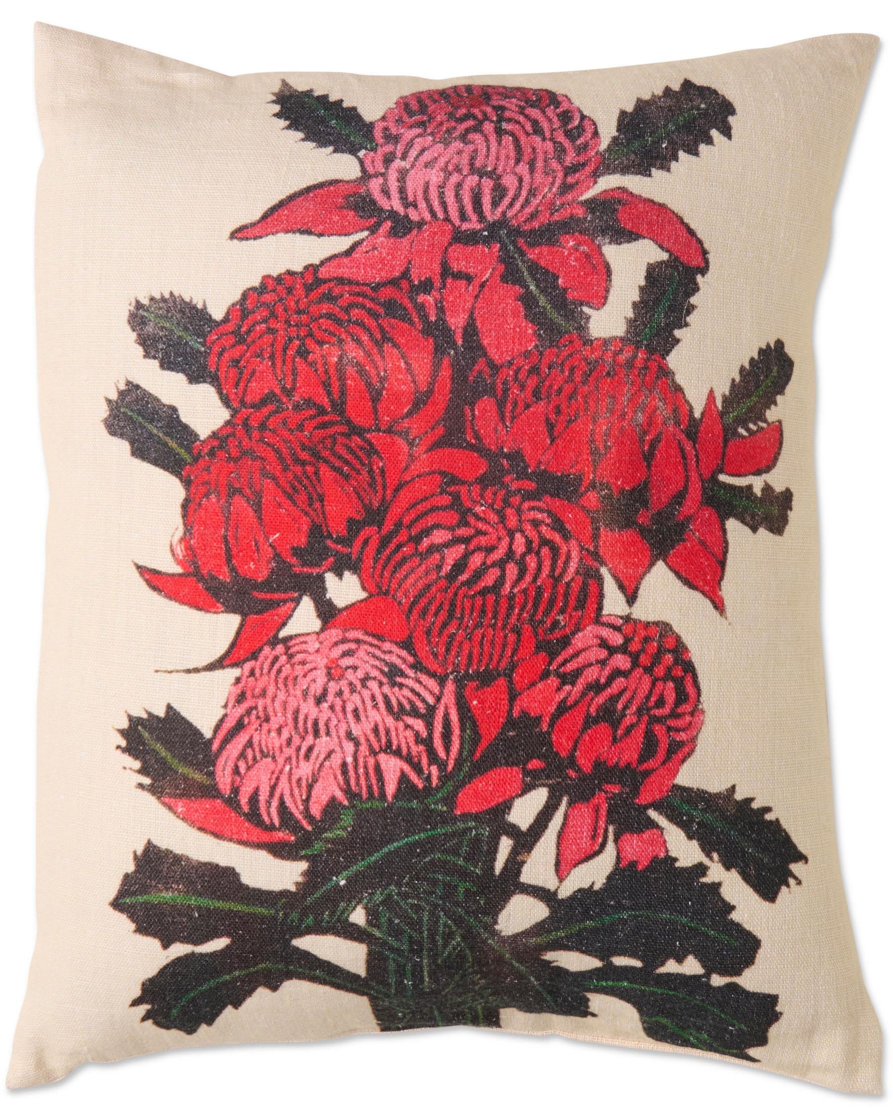 Margaret Preston Upholstery Cushion - Waratah