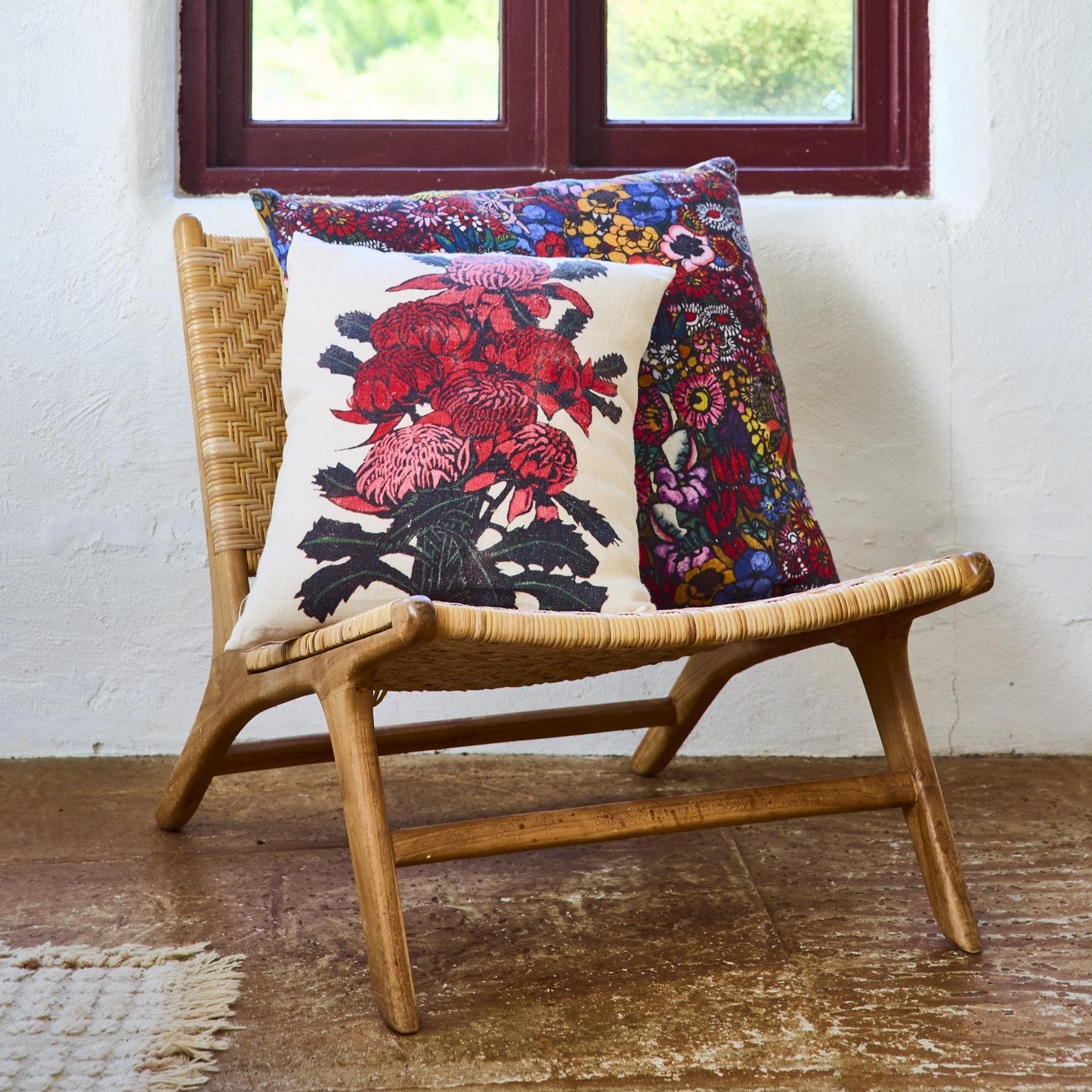 Margaret Preston Upholstery Cushion - Waratah