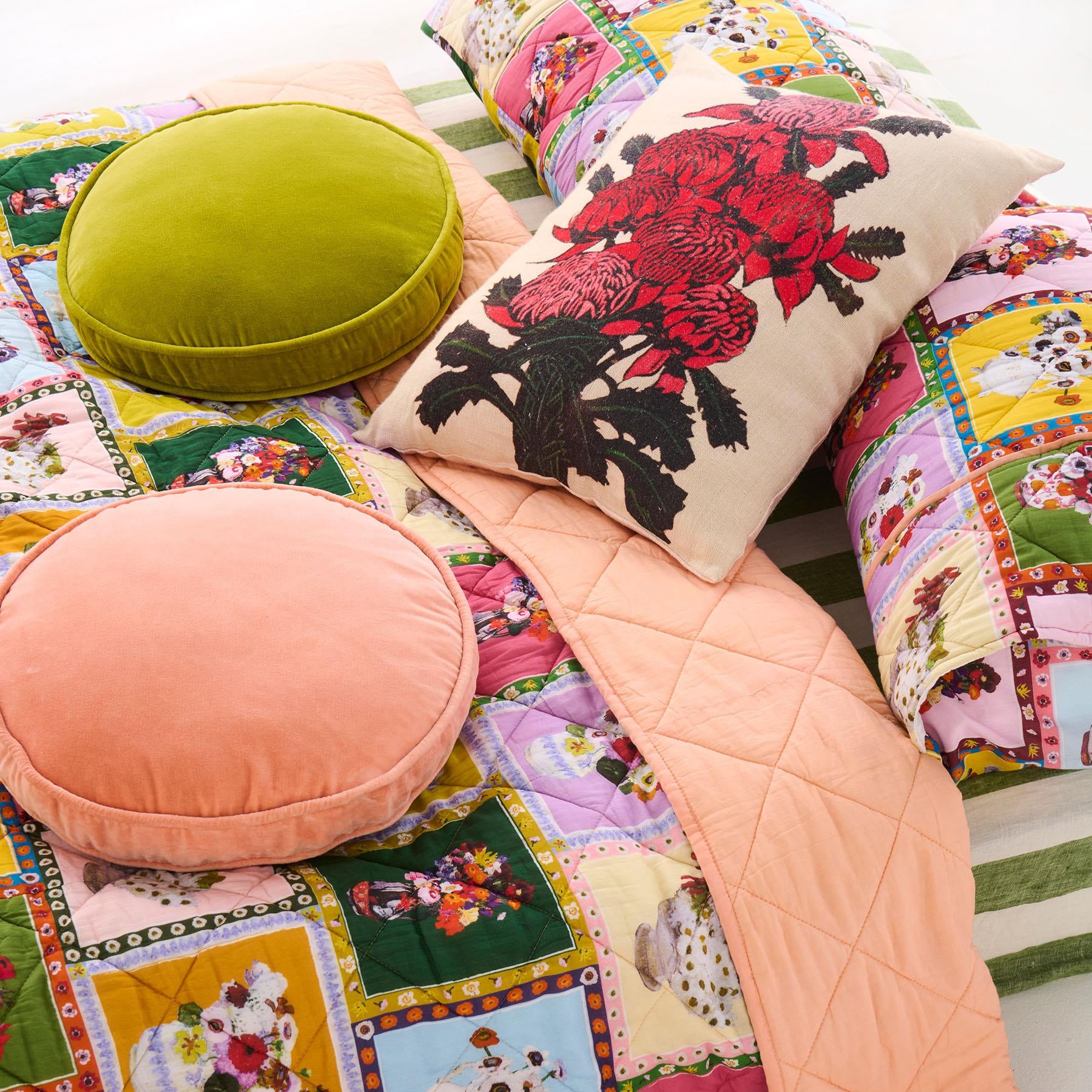 Margaret Preston Upholstery Cushion - Waratah