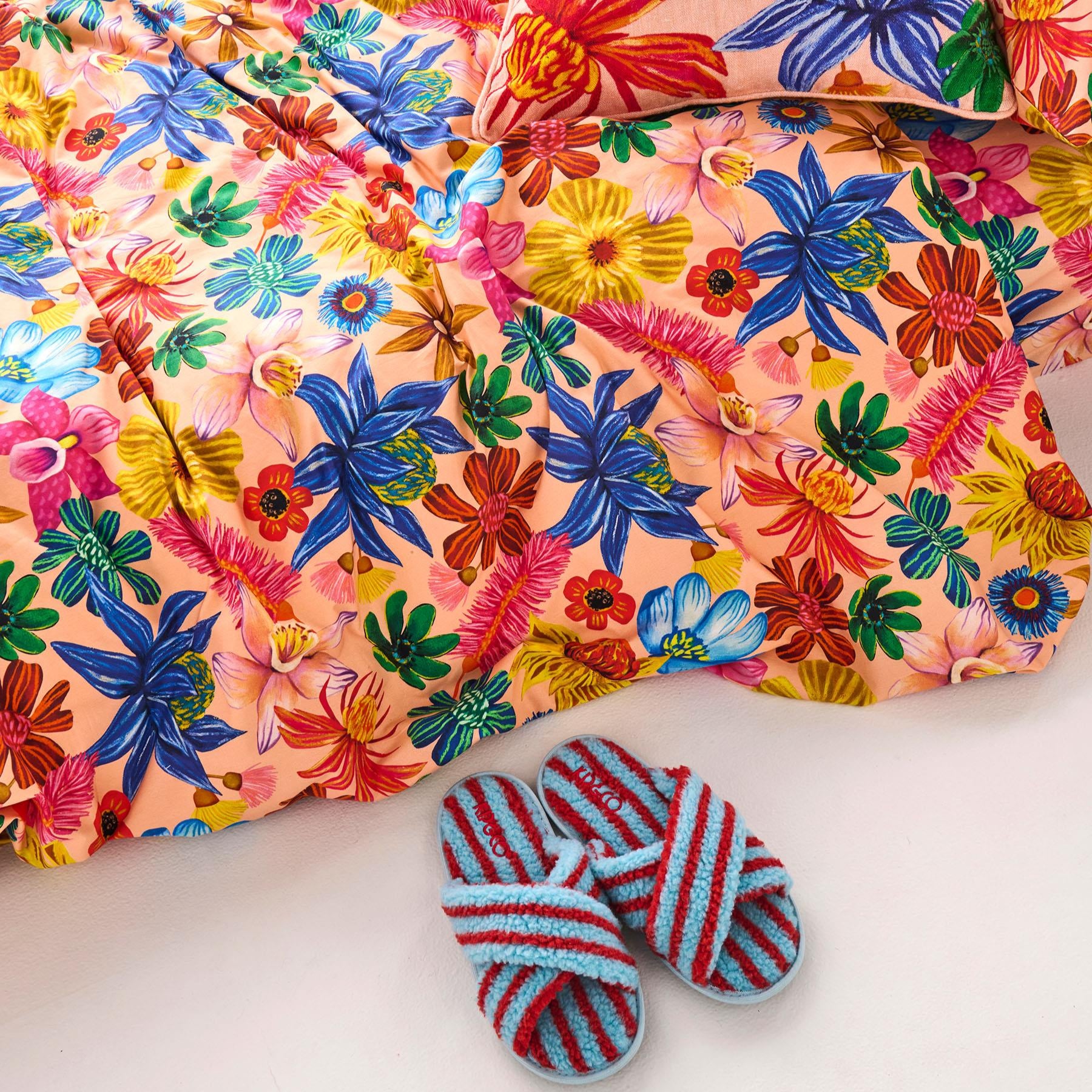 Cotton Quilt Cover - Wild Flowers In Bloom