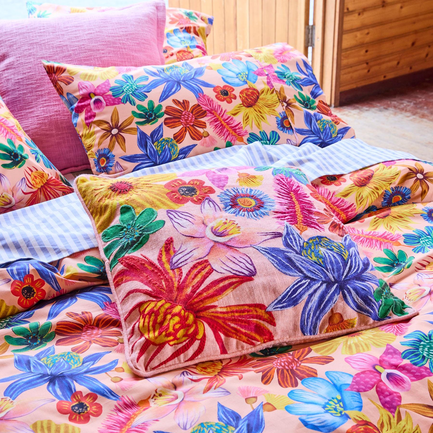Cotton Quilt Cover - Wild Flowers In Bloom