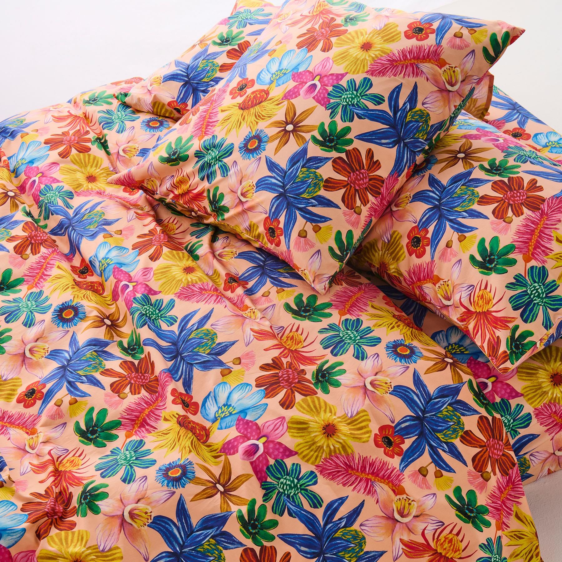 Cotton Quilt Cover - Wild Flowers In Bloom