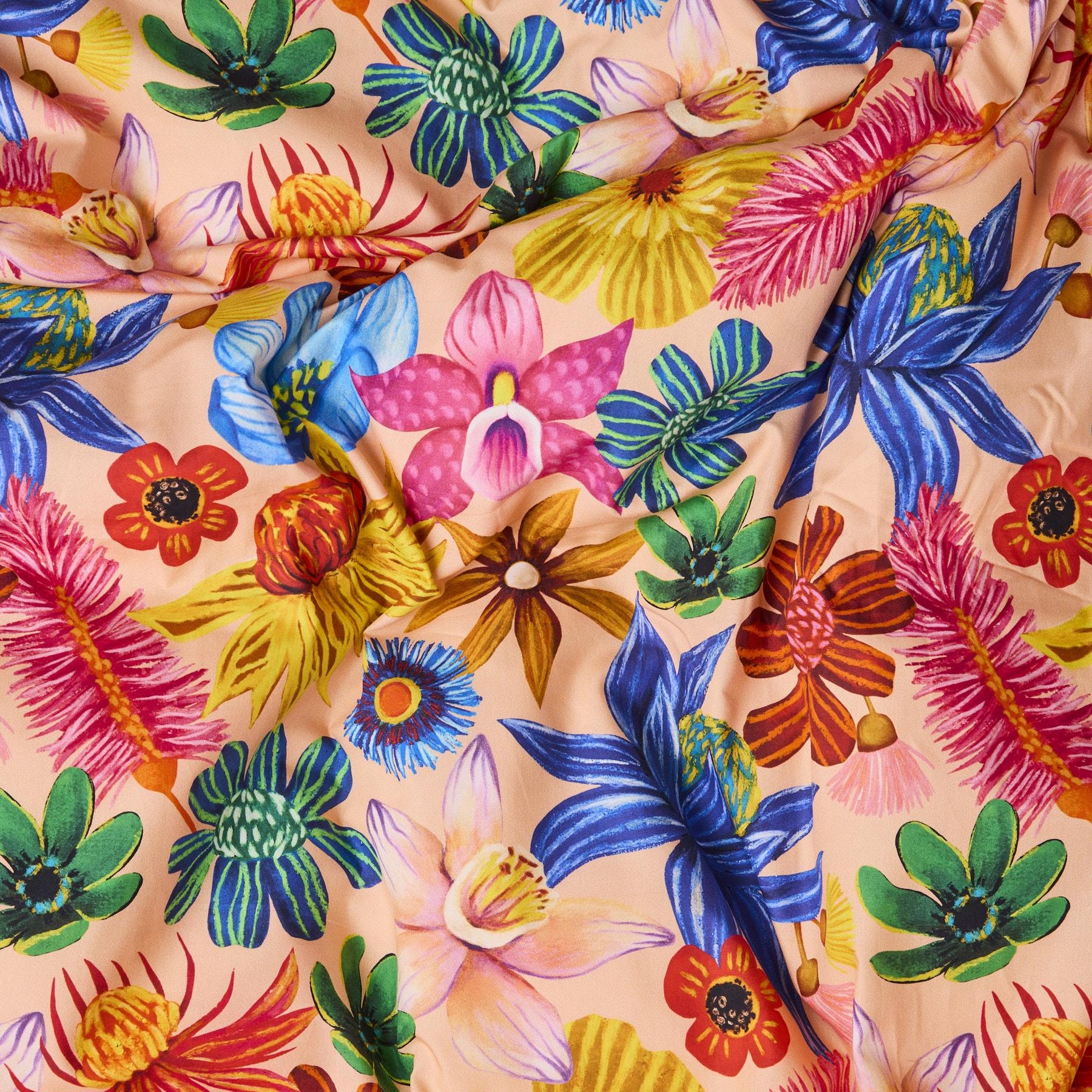 Cotton Quilt Cover - Wild Flowers In Bloom