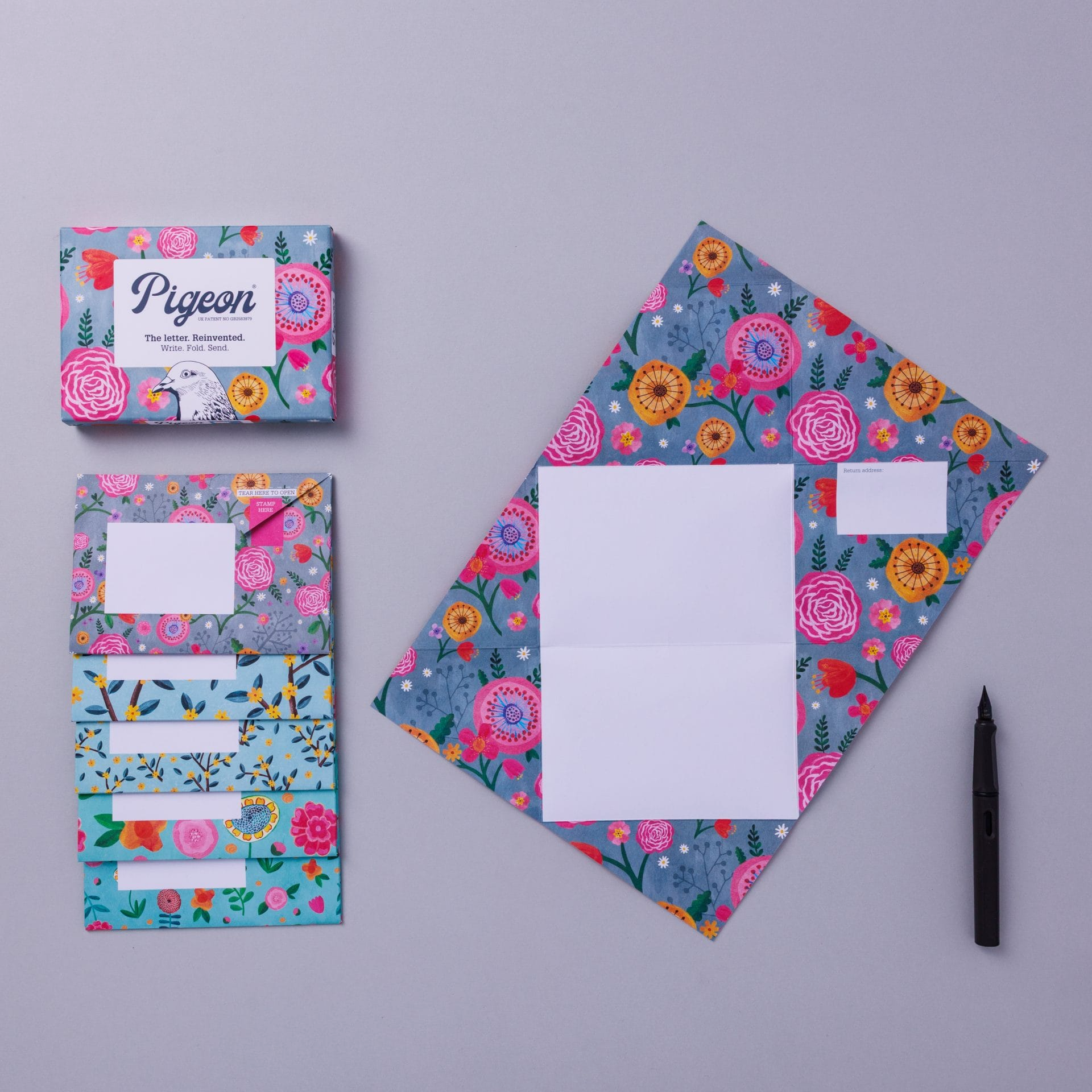 Folding Stationery Letter Pack - Wildflower