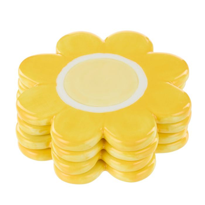 Coasters - Yellow Posey (set of 4)