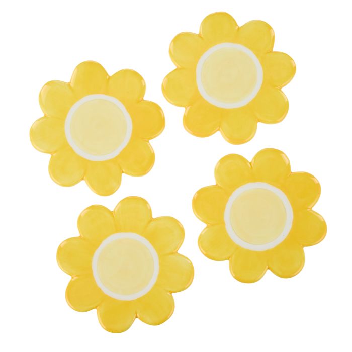 Coasters - Yellow Posey (set of 4)
