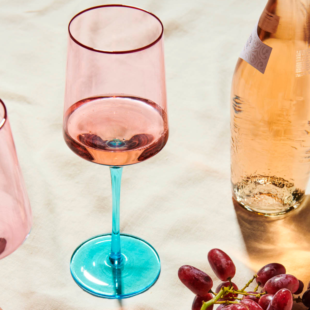 Rose with a Twist Vino Glass - set of 2