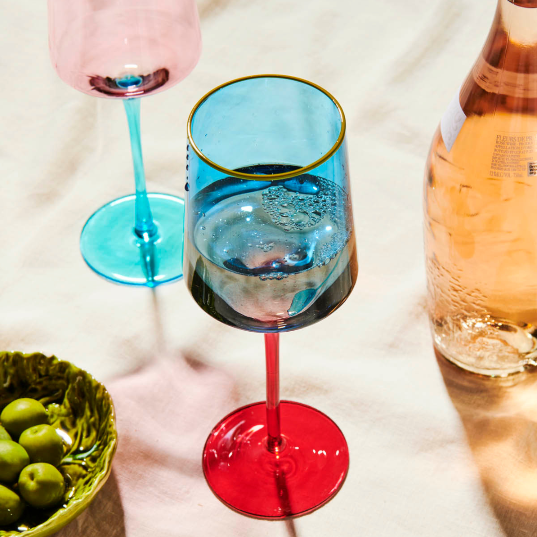 Sapphire Delight Vino Glass - set of 2