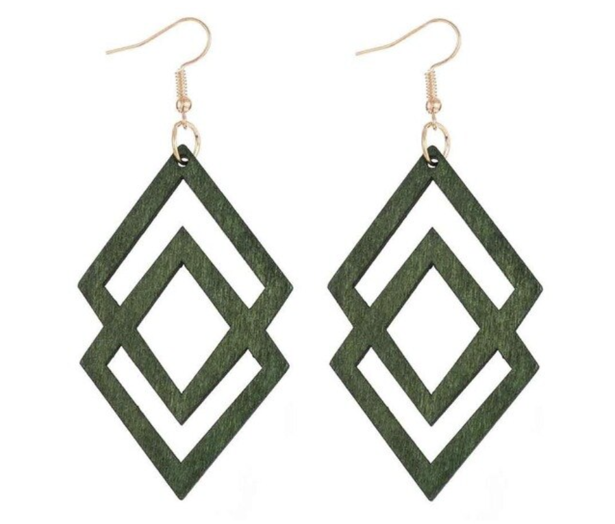 Wooden Hollow Earrings