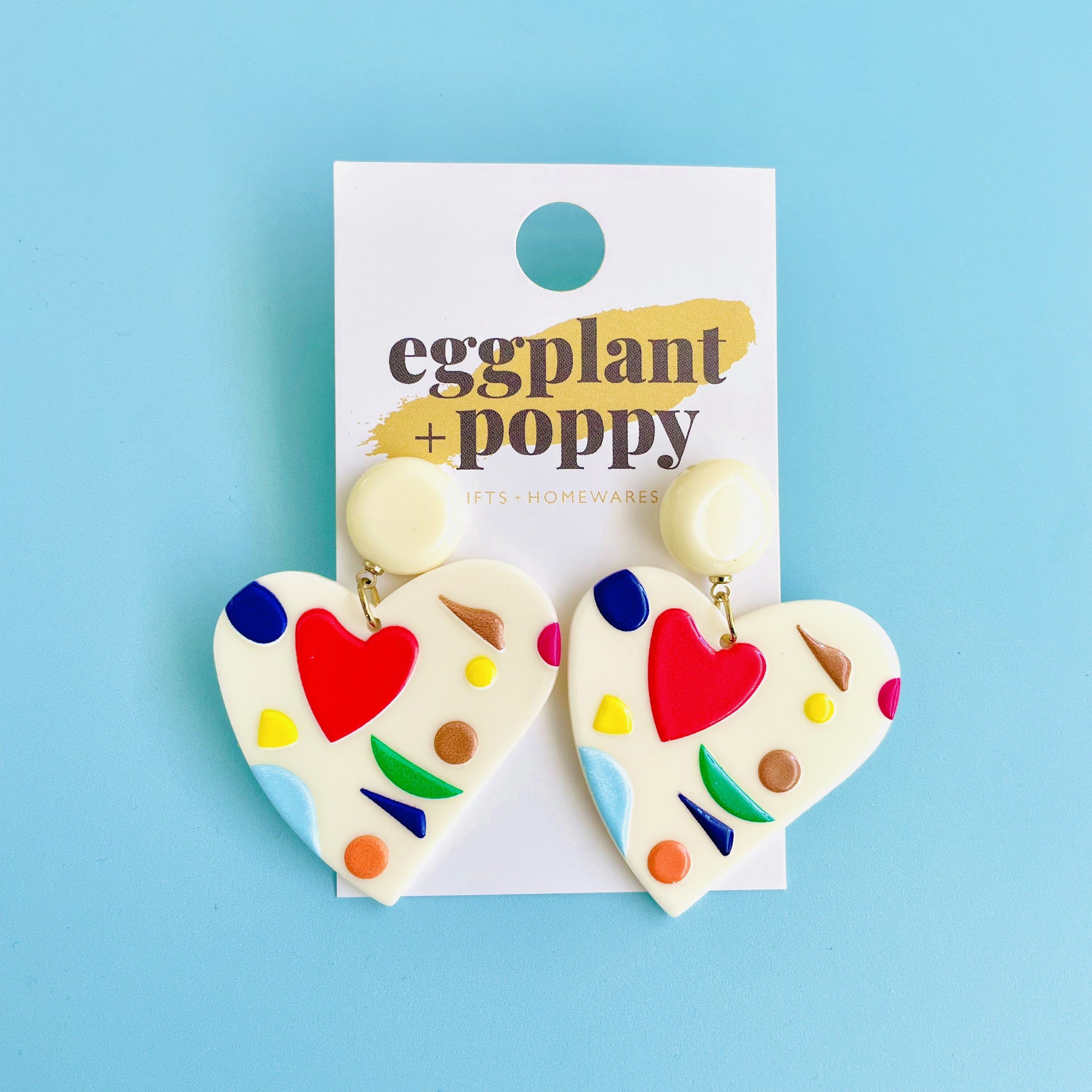 Splotchy Heart Earrings