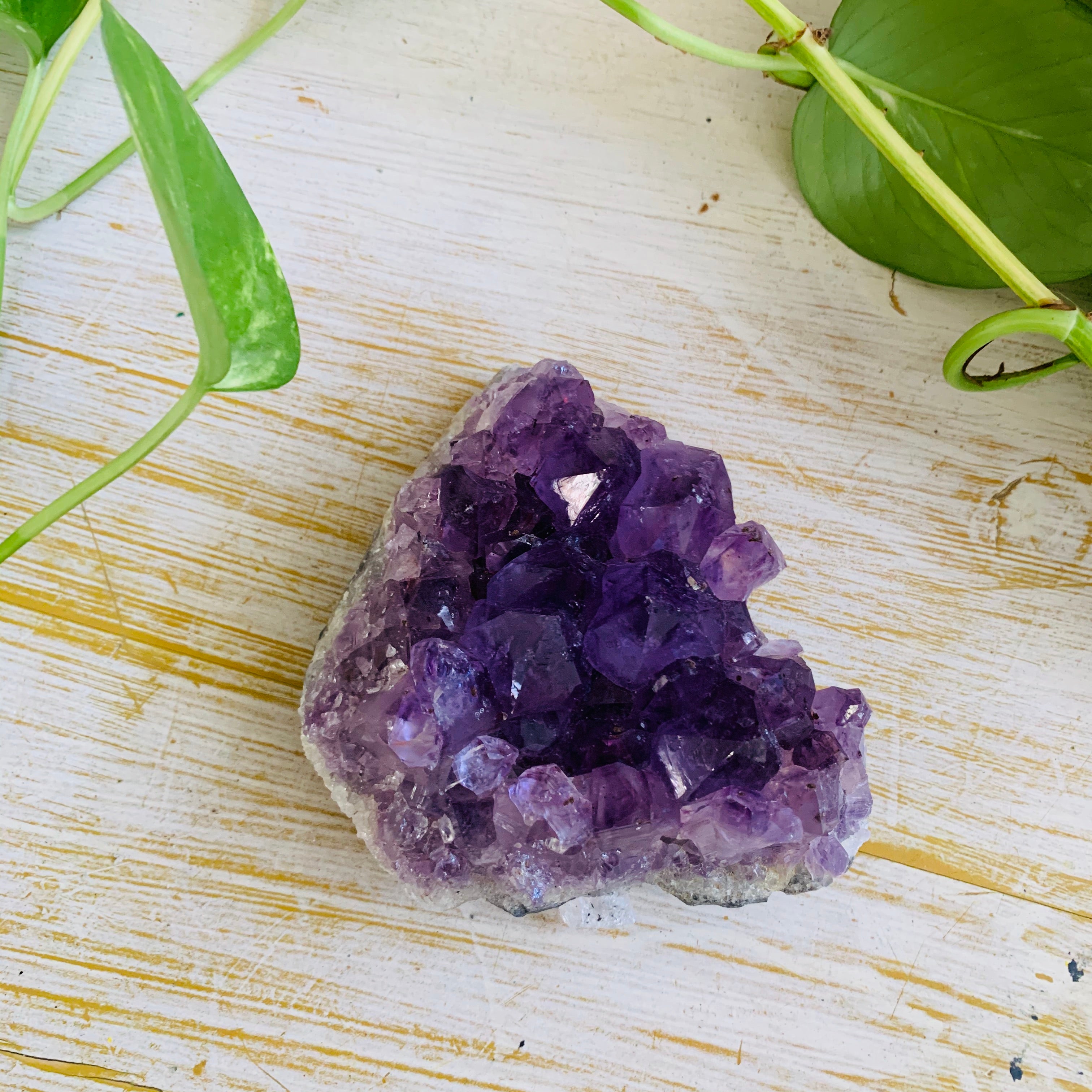 Amethyst Large Cluster With Clear Quartz