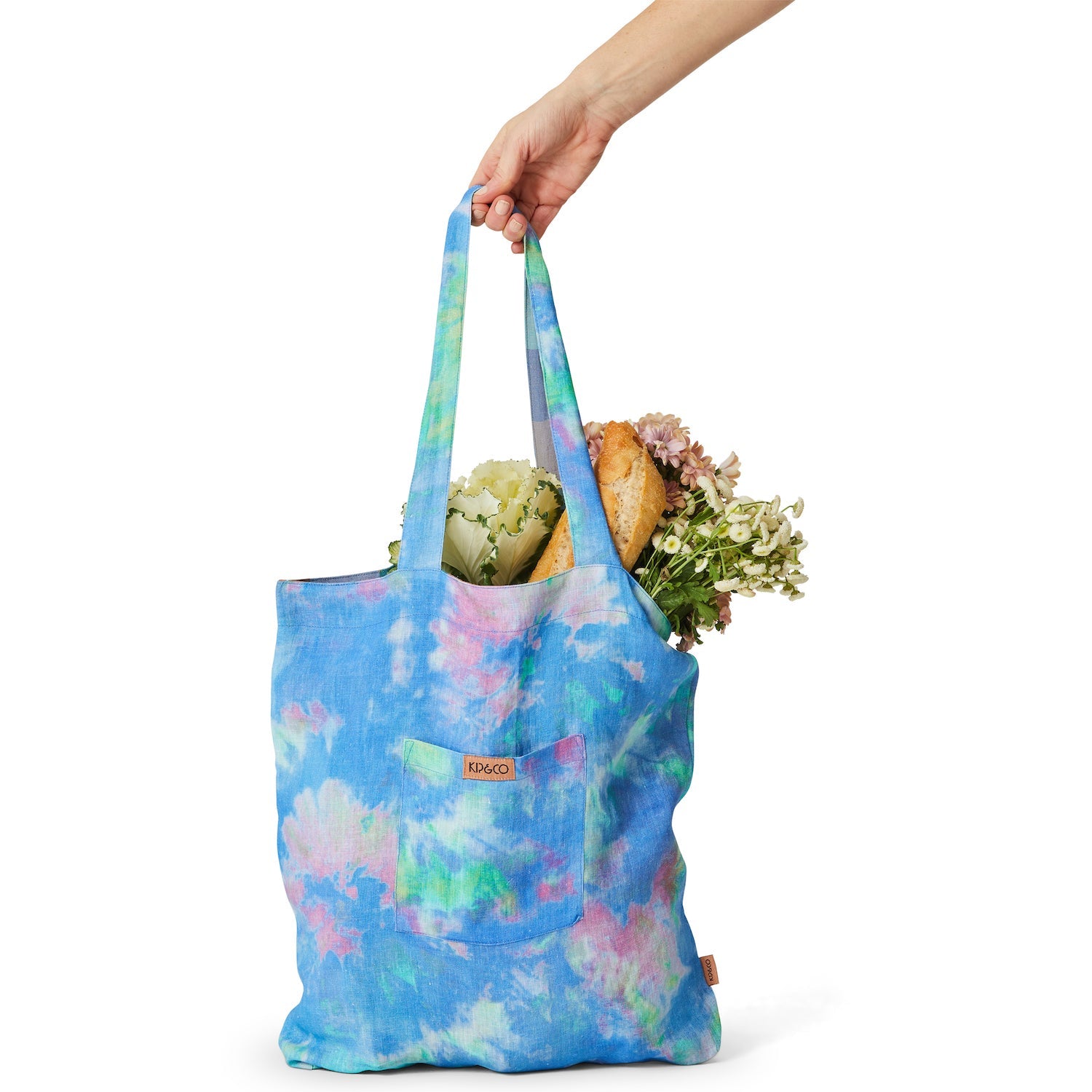 Linen Shopper Bag - Peace Love & Tie Dye