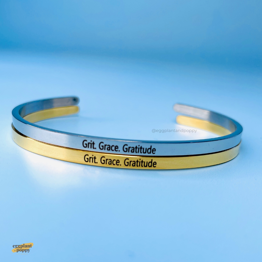 Band Bangle - Grit. Grace. Gratitude