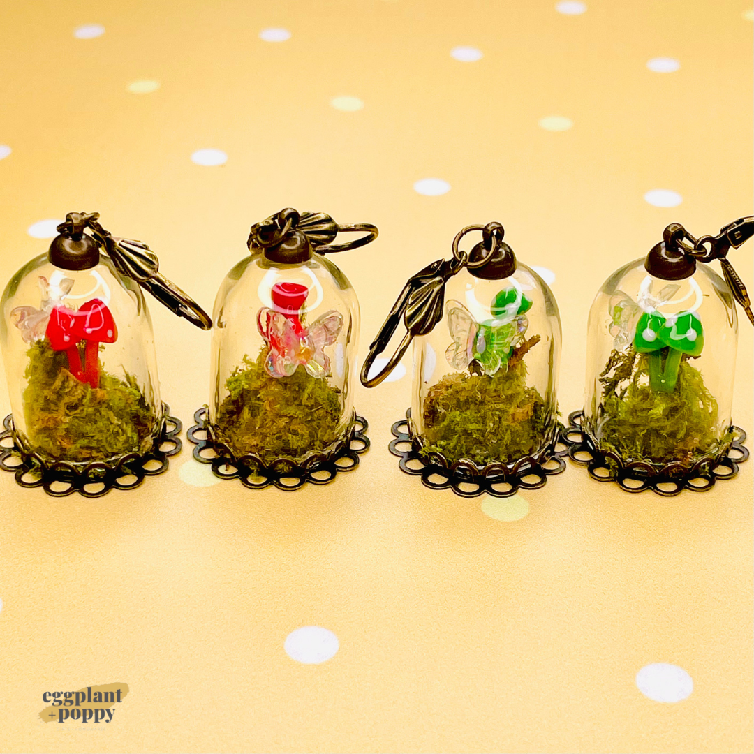 Magical Terrarium Earrings - Red