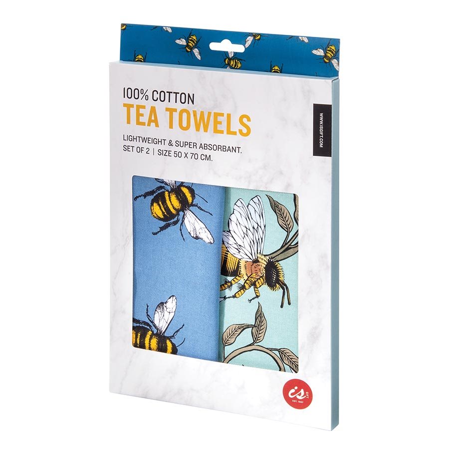 Set of 2 Bee Tea Towels