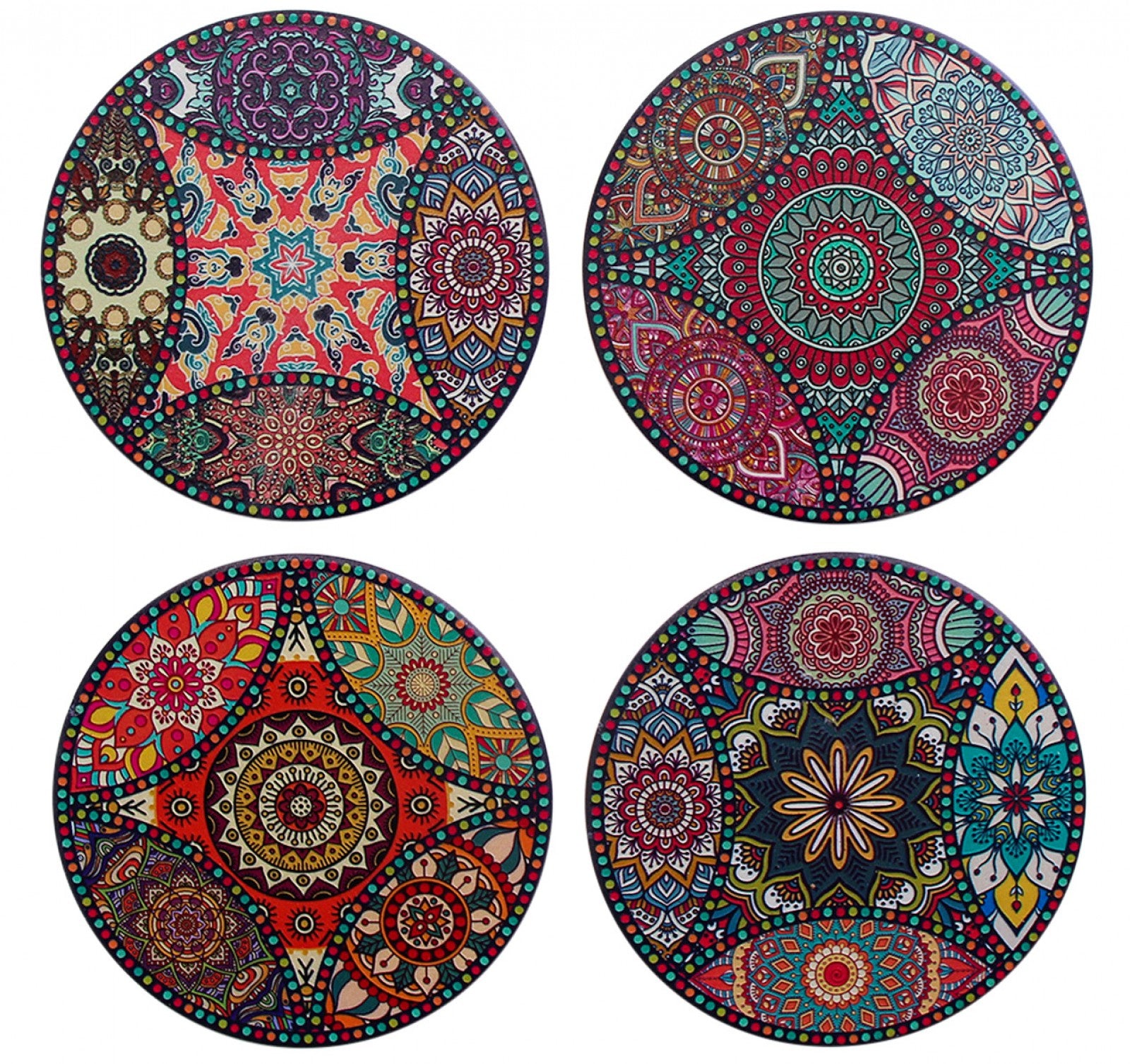 Ceramic Coasters - Boho Round