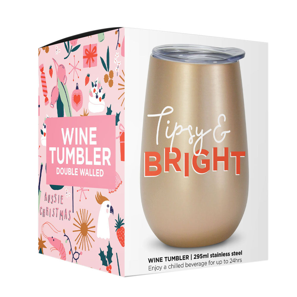 Wine Tumbler - Tipsy & Bright