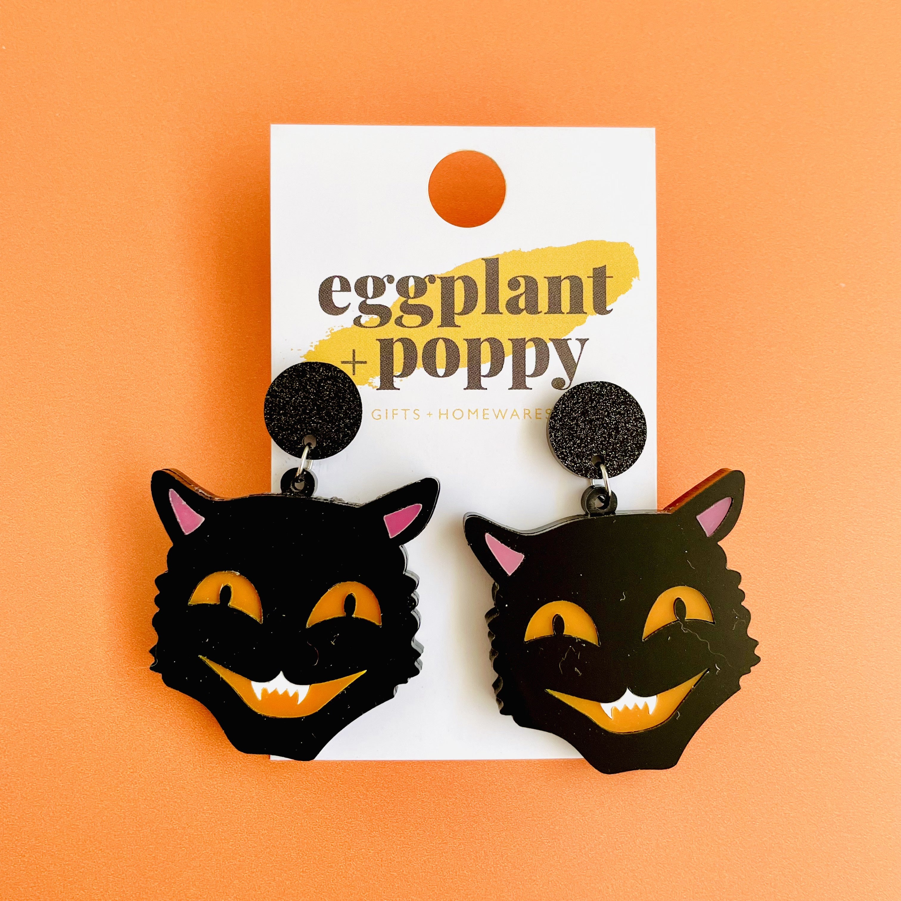 Grinning Cat Earrings