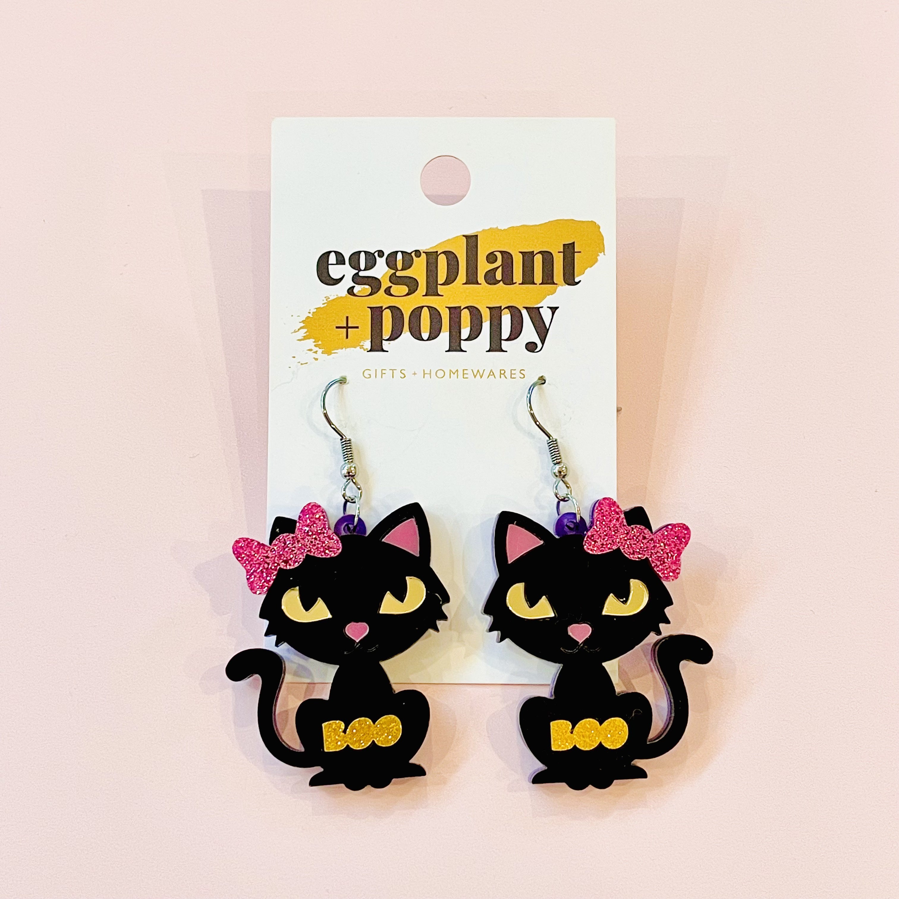 Boo Cat Earrings