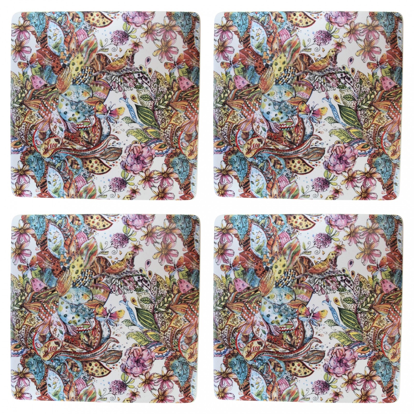 Ceramic Coasters - Boho Paisley