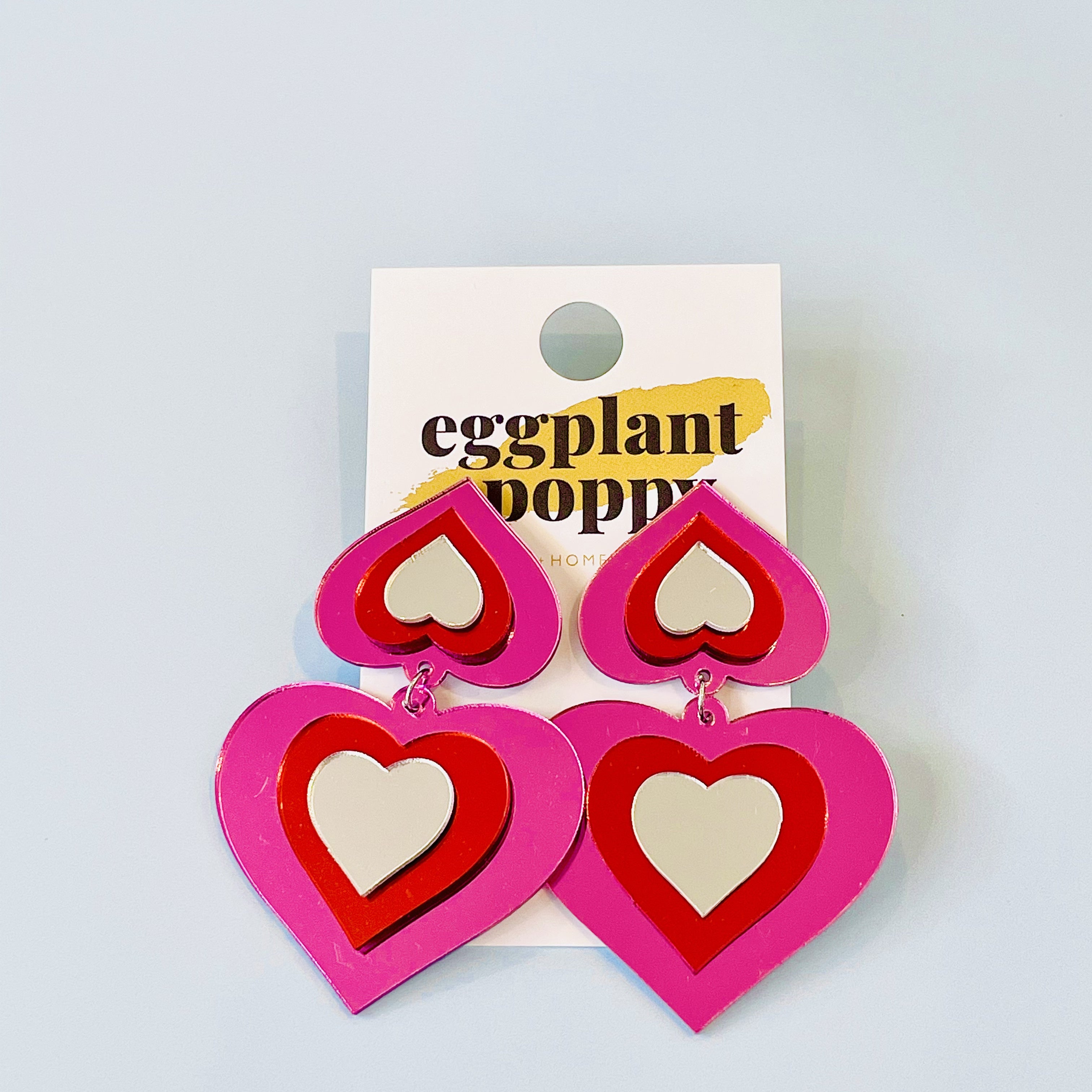 Mirror Heart Earrings