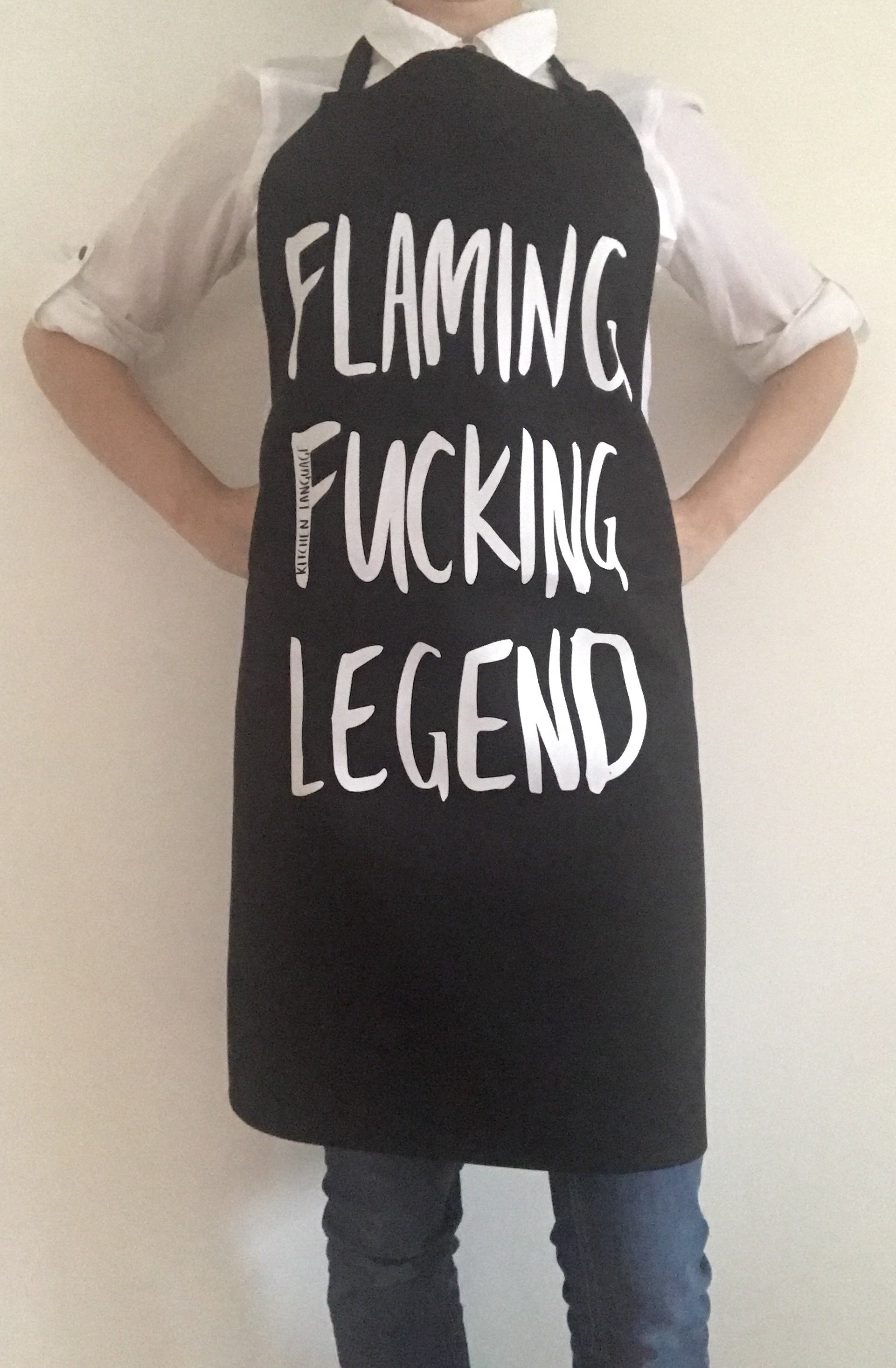 Naughty Apron - Flaming Fucking Legend