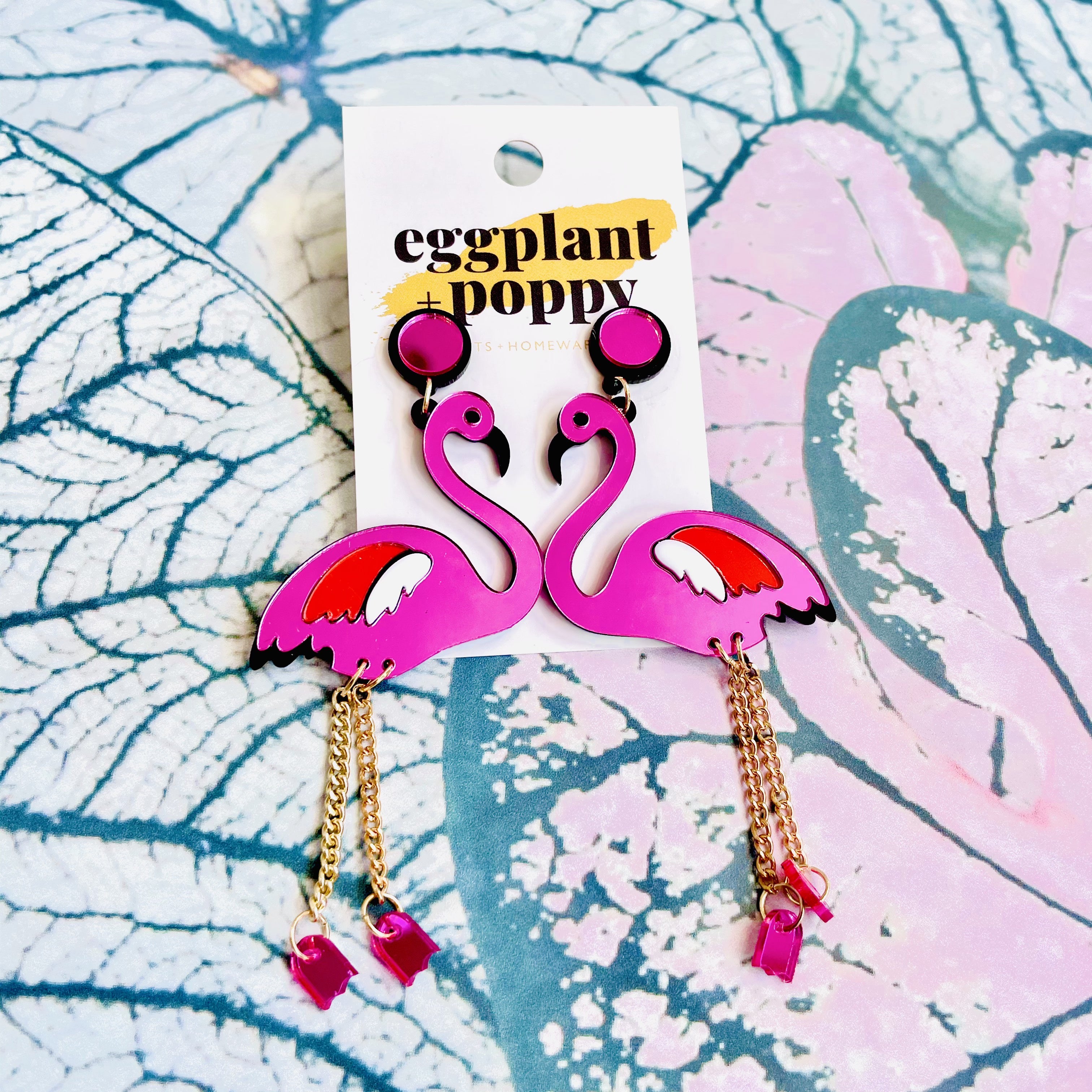 Leggy Flamingo Earrings