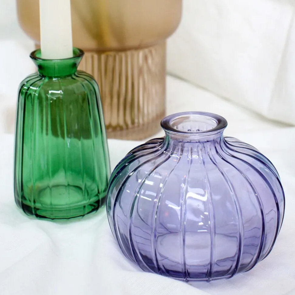 Glass Bud Vase - Sea Salt