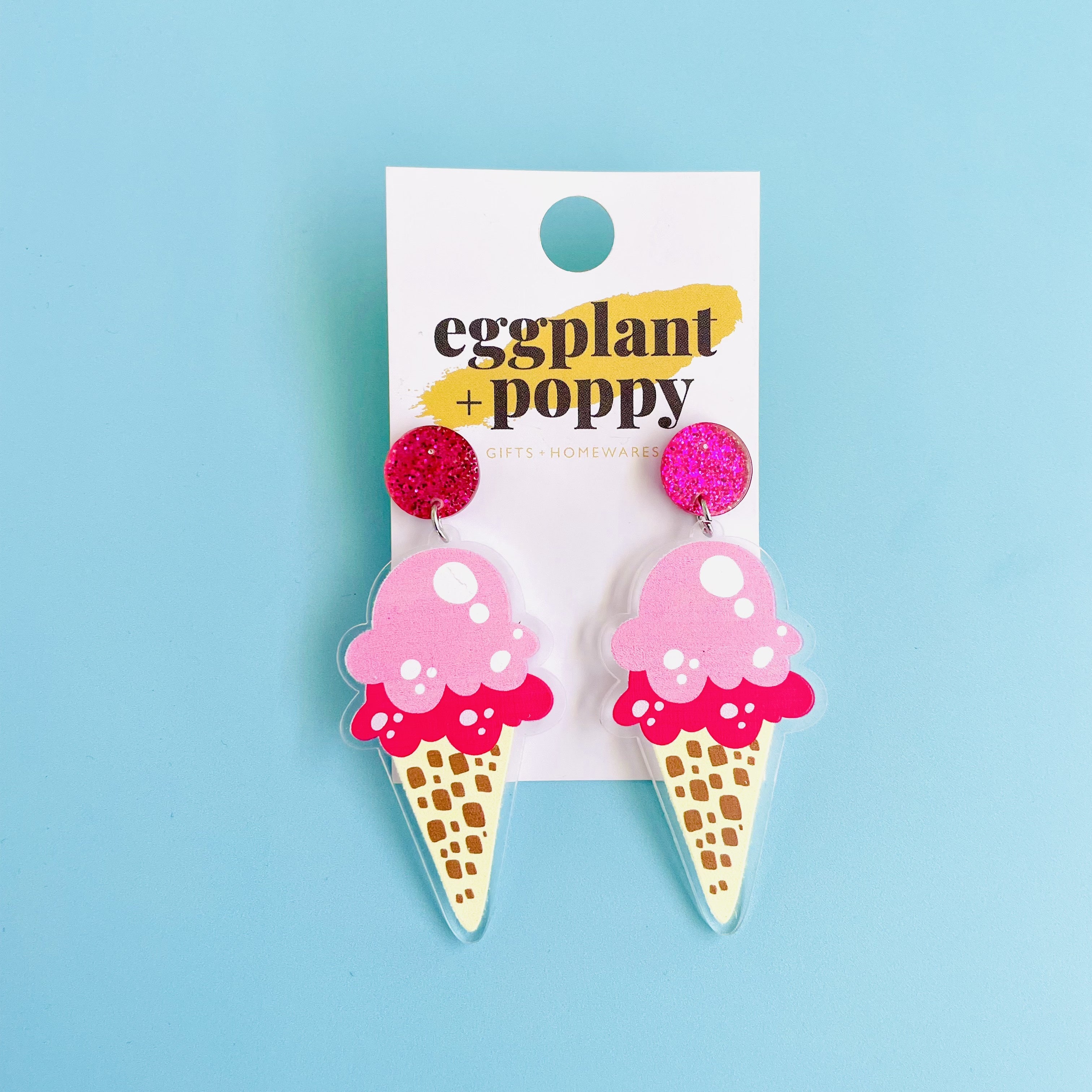 Strawberry Ice Cream Earrings