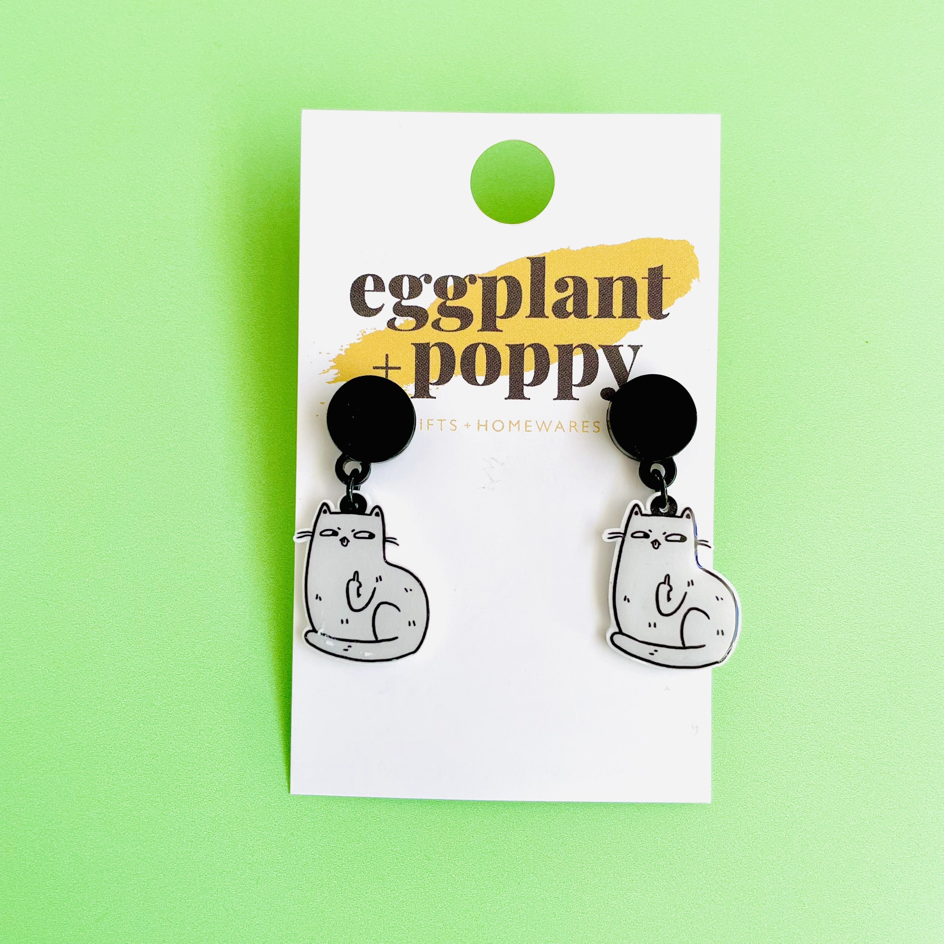 Cranky Cat Earrings