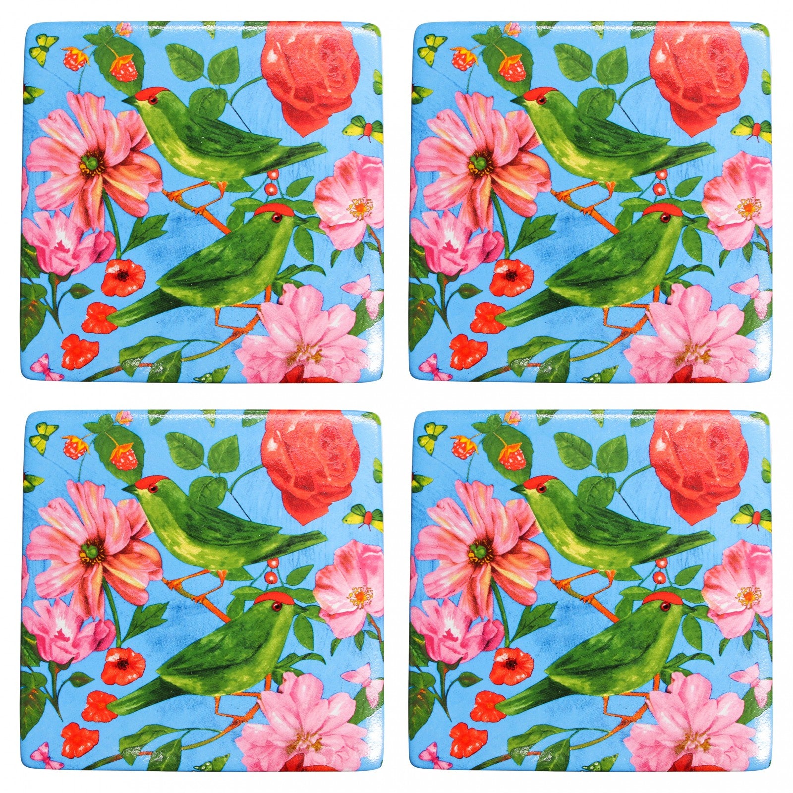 Ceramic Coasters - Rose