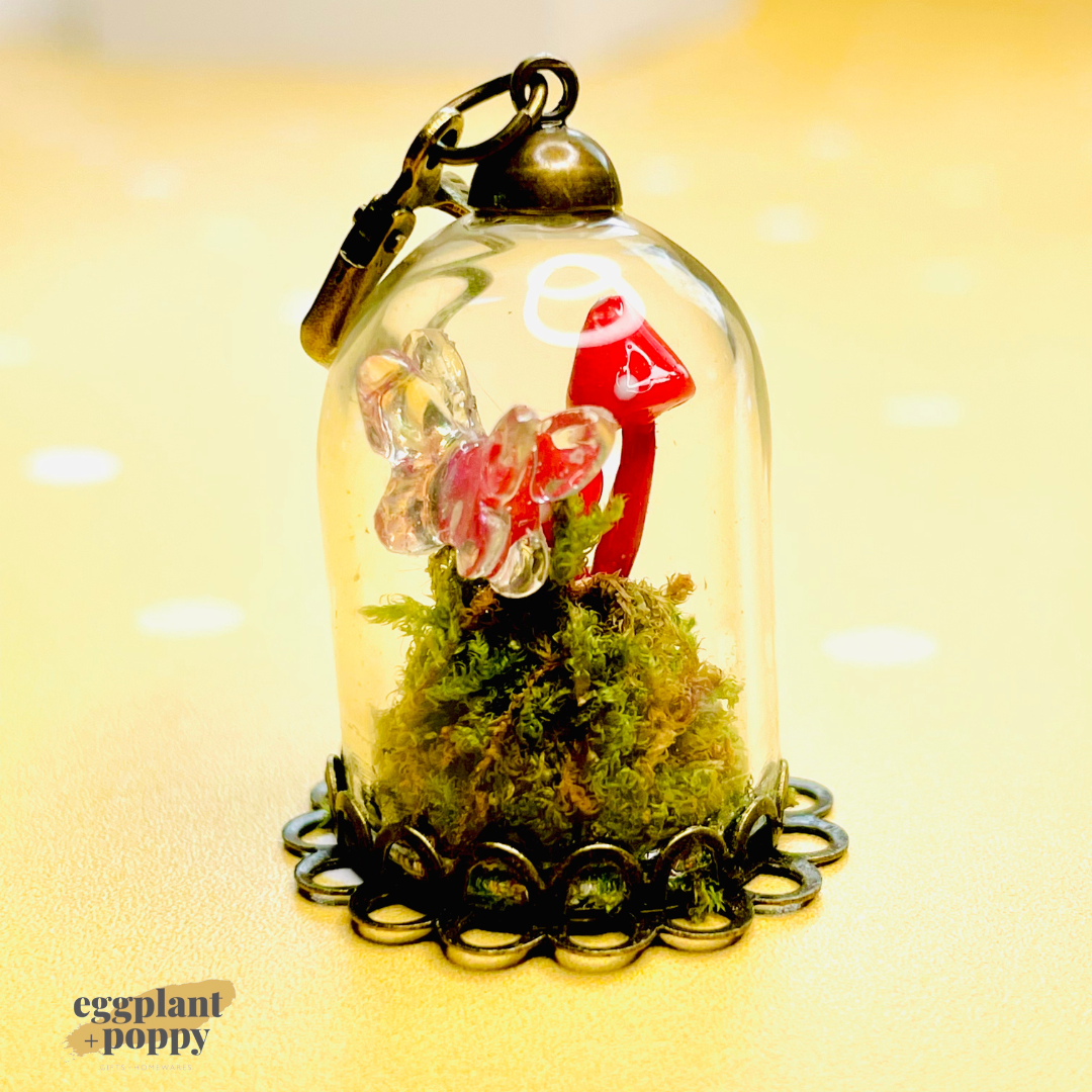 Magical Terrarium Earrings - Red