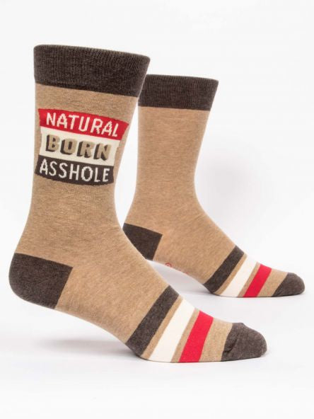 Men's Socks - Natural Born Asshole
