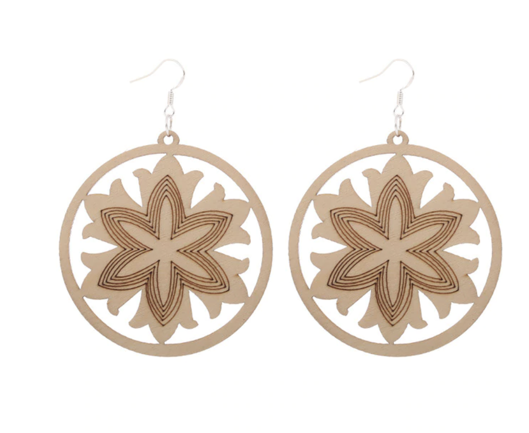 Timber Flower Earrings