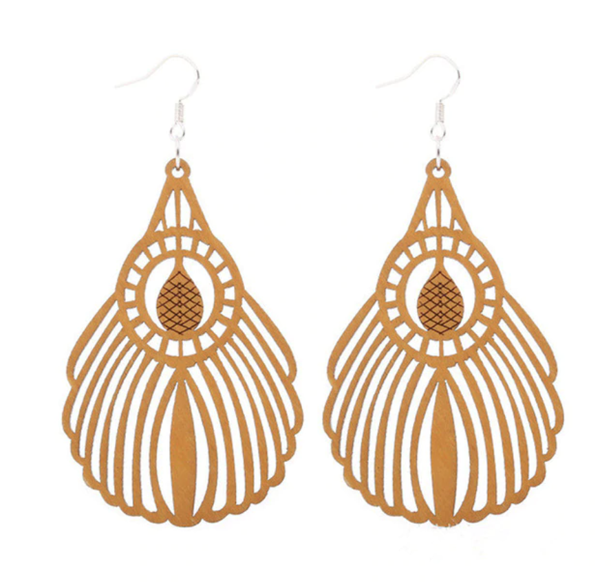 Timber Feather Earrings