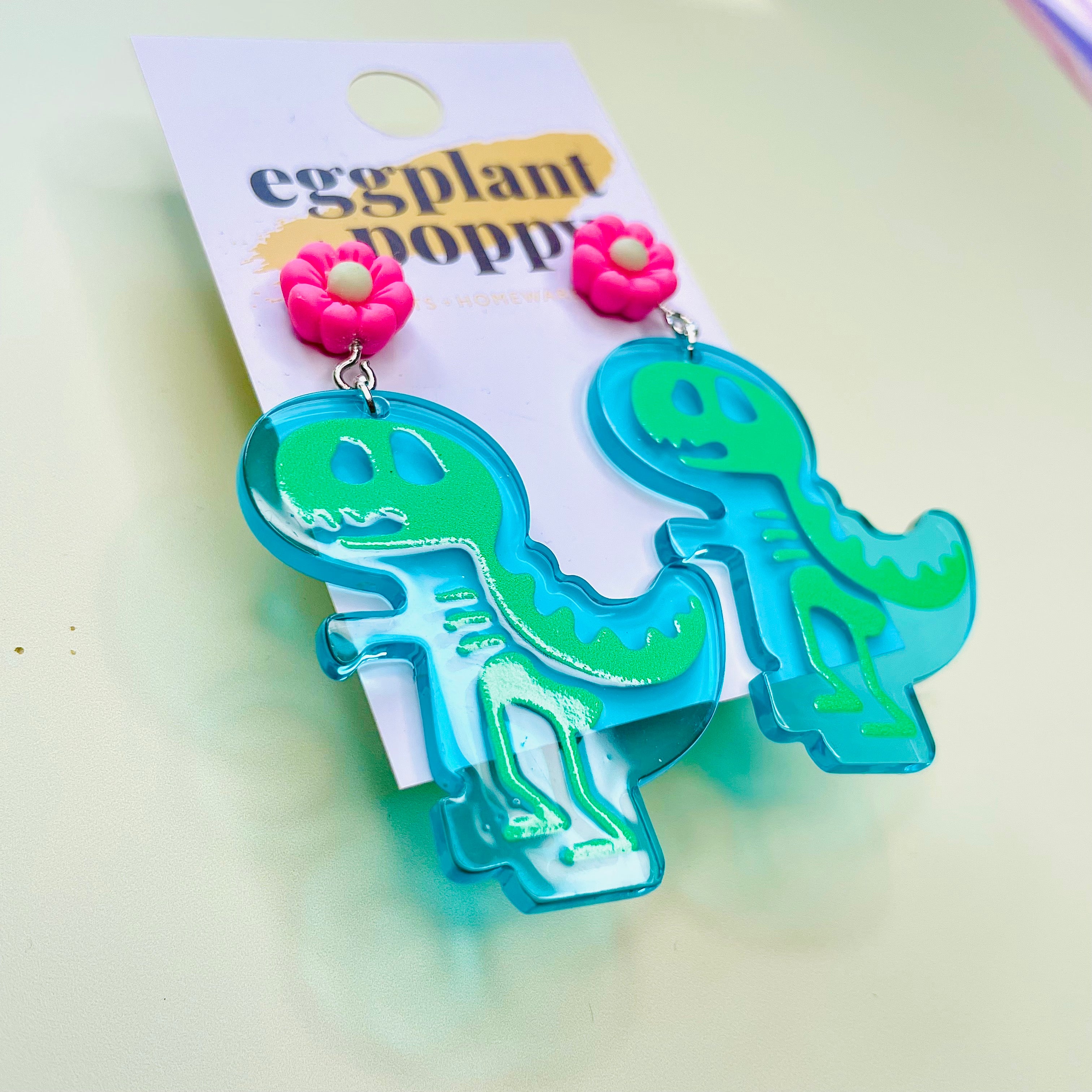 Dinosaur Skeleton Earrings
