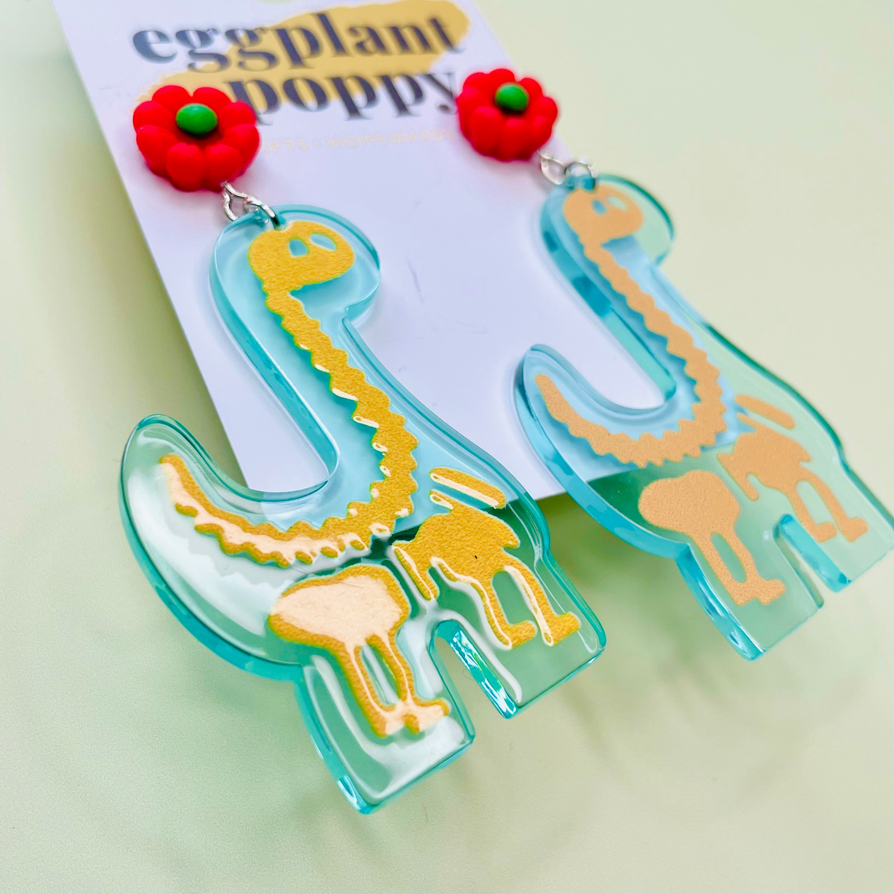 Dinosaur Skeleton Earrings