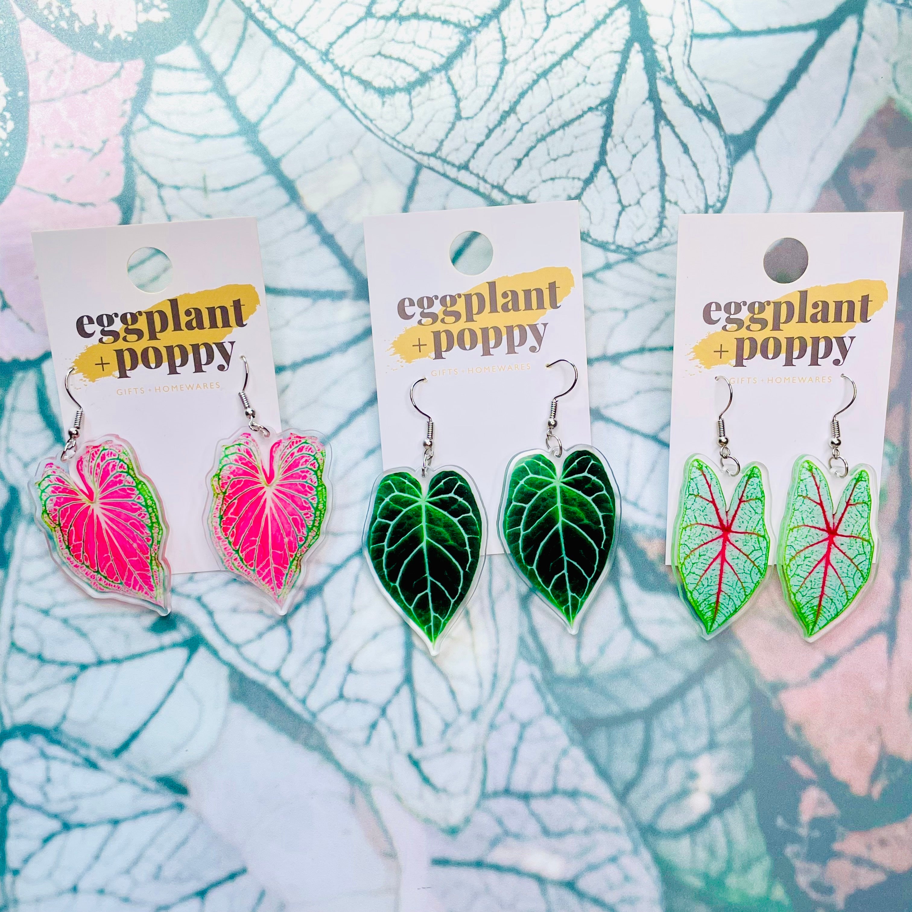 Caladium Earrings